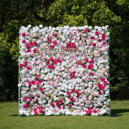 Telluride 3D Fabric Artificial Zip Up Curtain Flower Wall For Wedding and Events Decoration