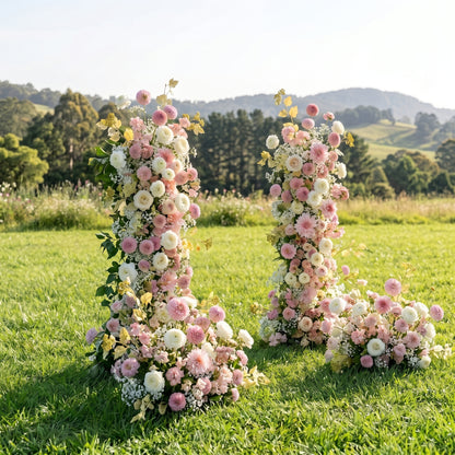 Cedar 3D Artificial Flower Pillar Wedding Backdrop Arch KT Board Decor Floral Arrangement