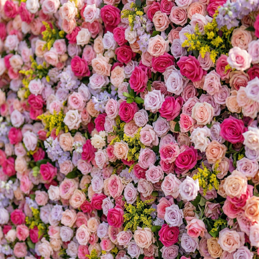 Celina 4D Fabric Artificial Zip Up Curtain Colorful Flower Wall For Wedding and Events Decoration