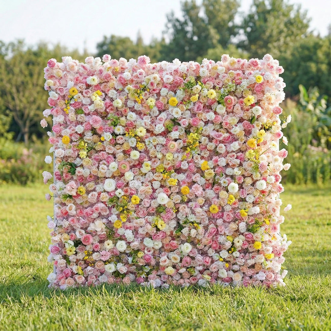 Corinia 4D Fabric Artificial Zip Up Curtain Flower Wall For Wedding and Events Decoration