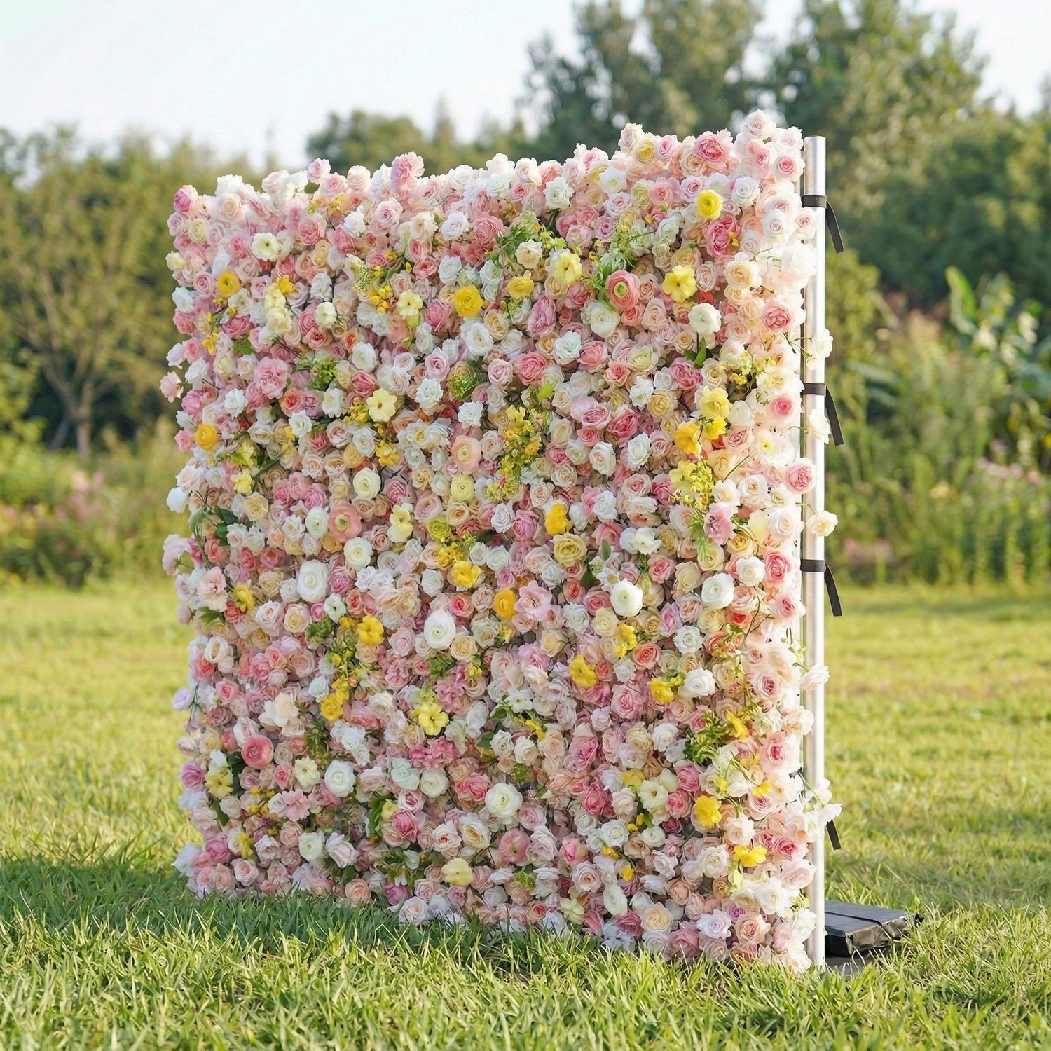 Corinia 4D Fabric Artificial Zip Up Curtain Flower Wall For Wedding and Events Decoration