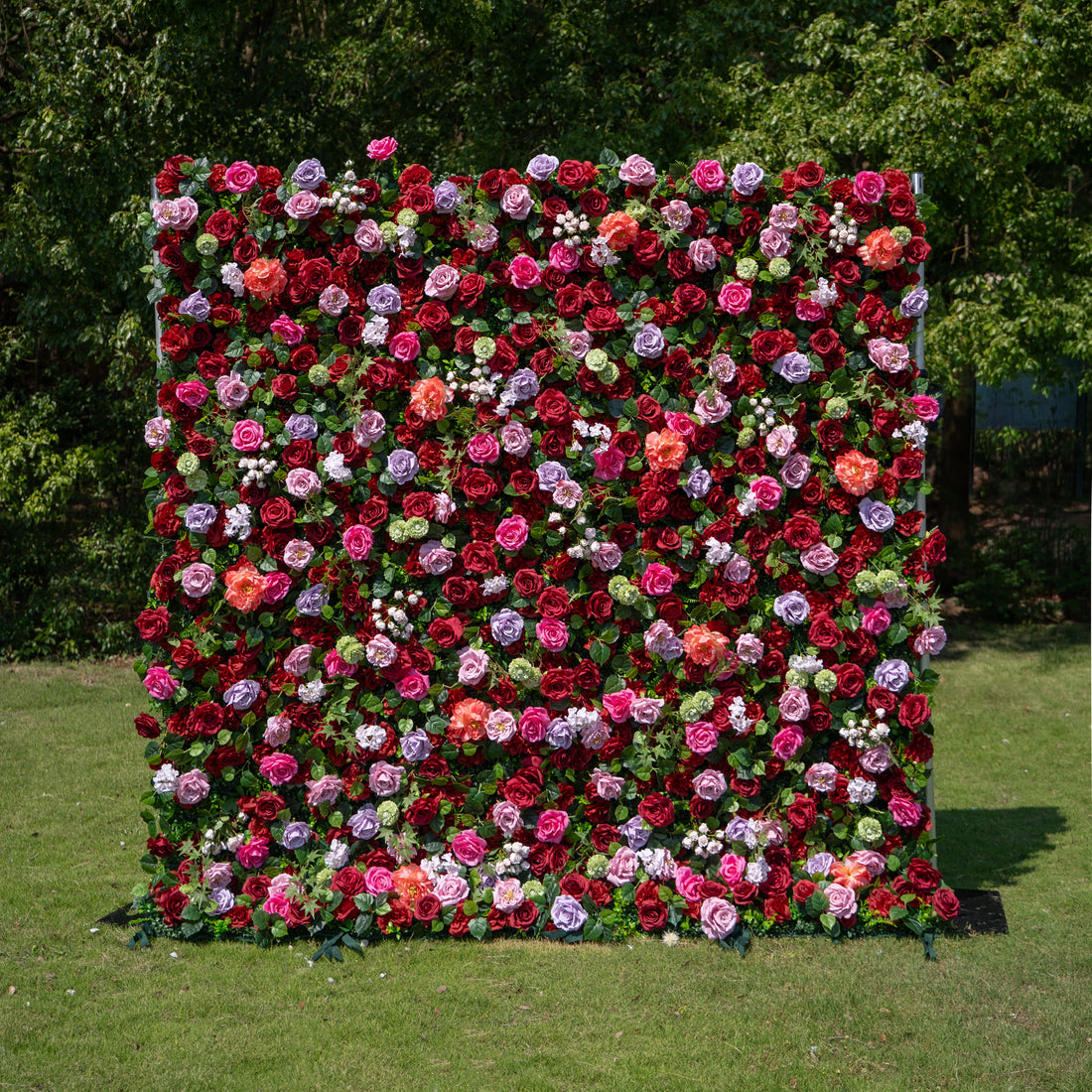 Amara 3D Rose Flower Wall Fabric Artificial Zip Up Curtain Flower Wall For Wedding and Events Decoration