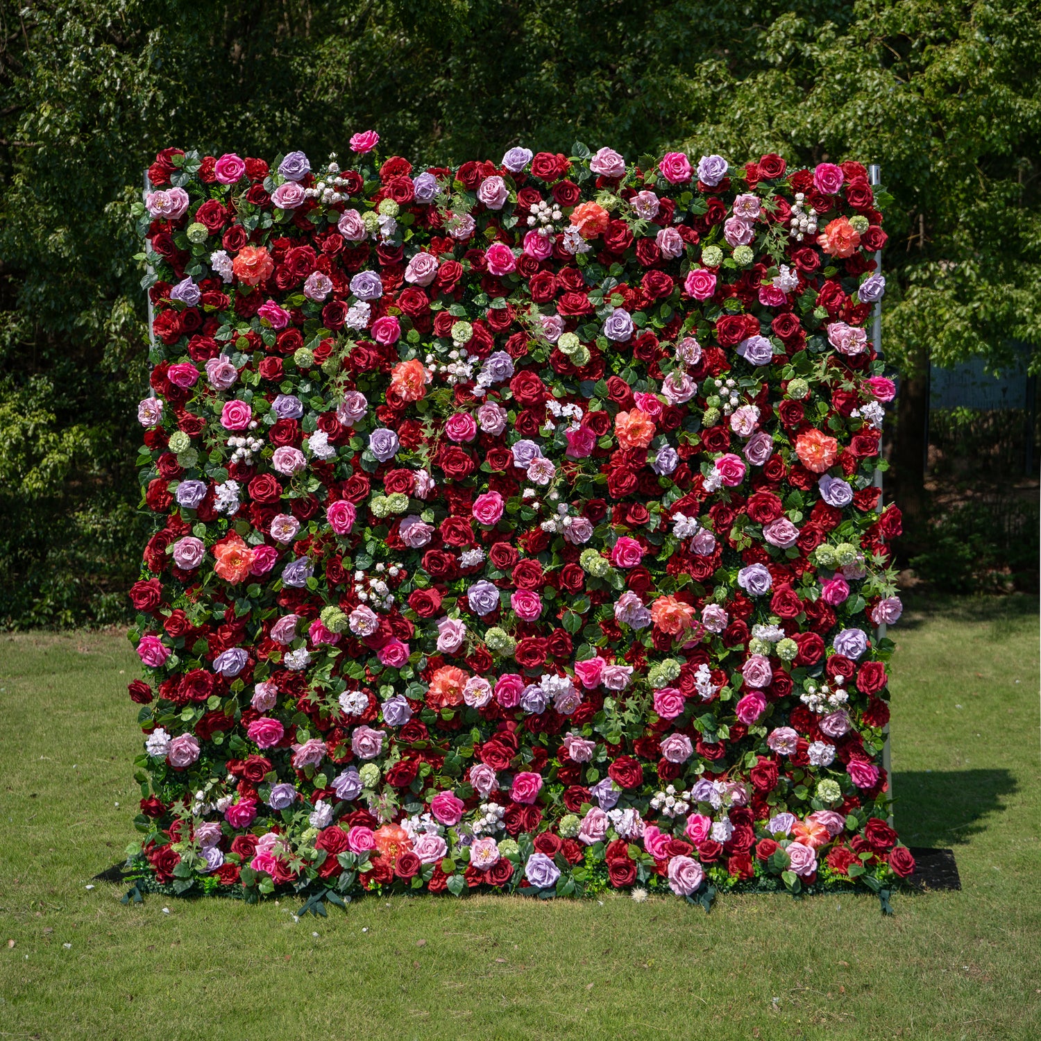 Amara 3D Rose Flower Wall Fabric Artificial Zip Up Curtain Flower Wall For Wedding and Events Decoration