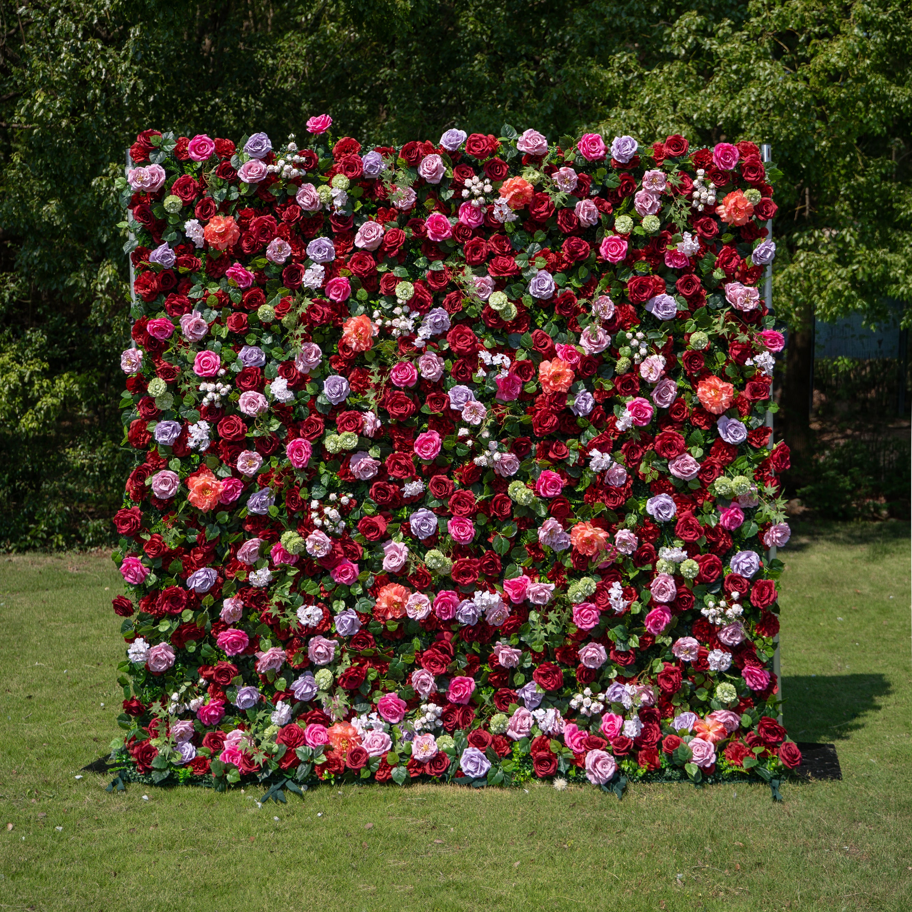 Amara 3D Rose Flower Wall Fabric Artificial Zip Up Curtain Flower Wall For Wedding and Events Decoration
