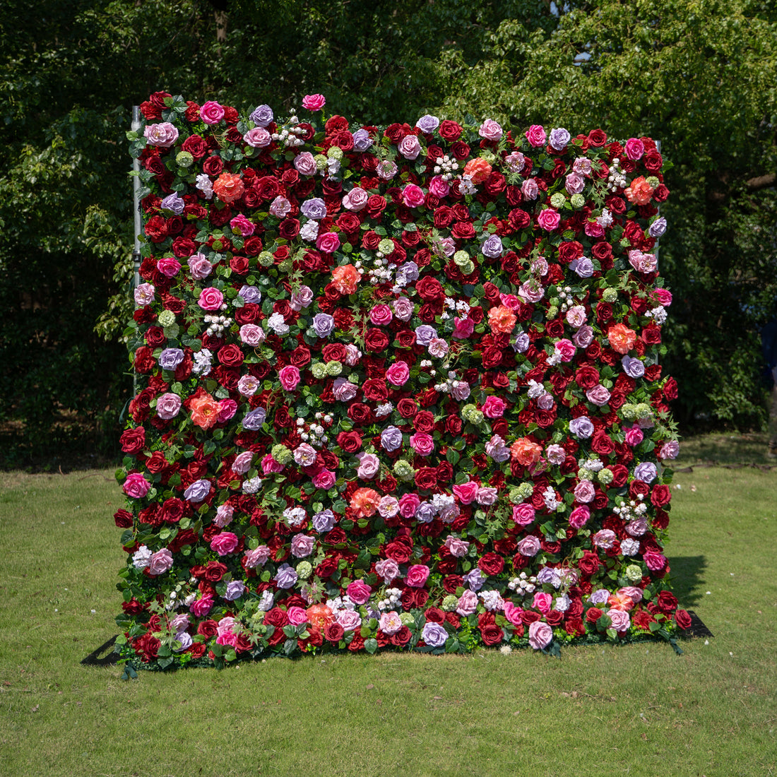 Amara 3D Rose Flower Wall Fabric Artificial Zip Up Curtain Flower Wall For Wedding and Events Decoration