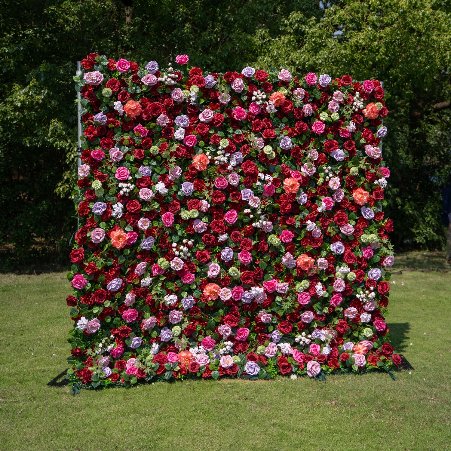 Amara 3D Rose Flower Wall Fabric Artificial Zip Up Curtain Flower Wall For Wedding and Events Decoration