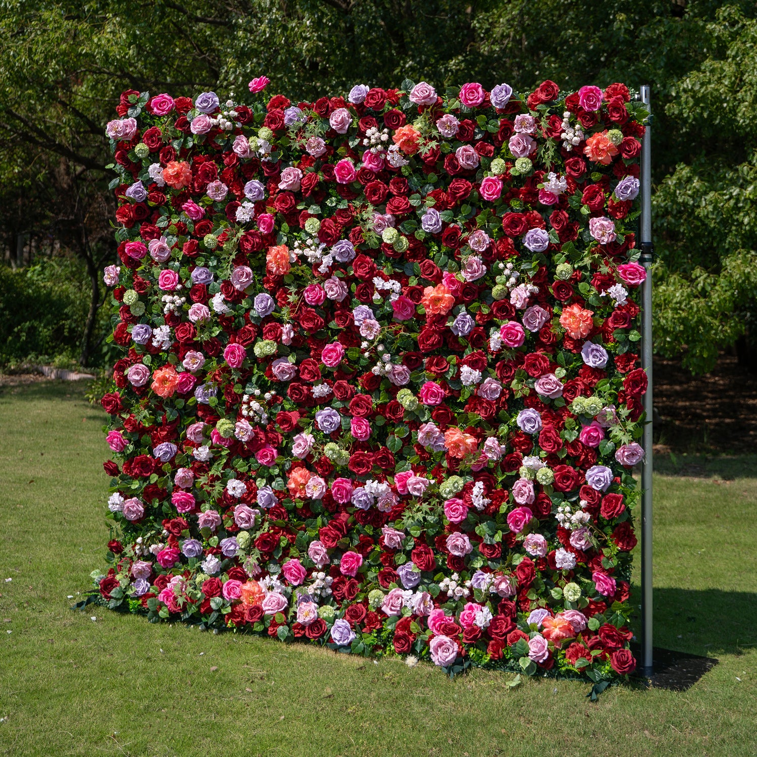Amara 3D Rose Flower Wall Fabric Artificial Zip Up Curtain Flower Wall For Wedding and Events Decoration