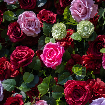 Amara 3D Rose Flower Wall Fabric Artificial Zip Up Curtain Flower Wall For Wedding and Events Decoration