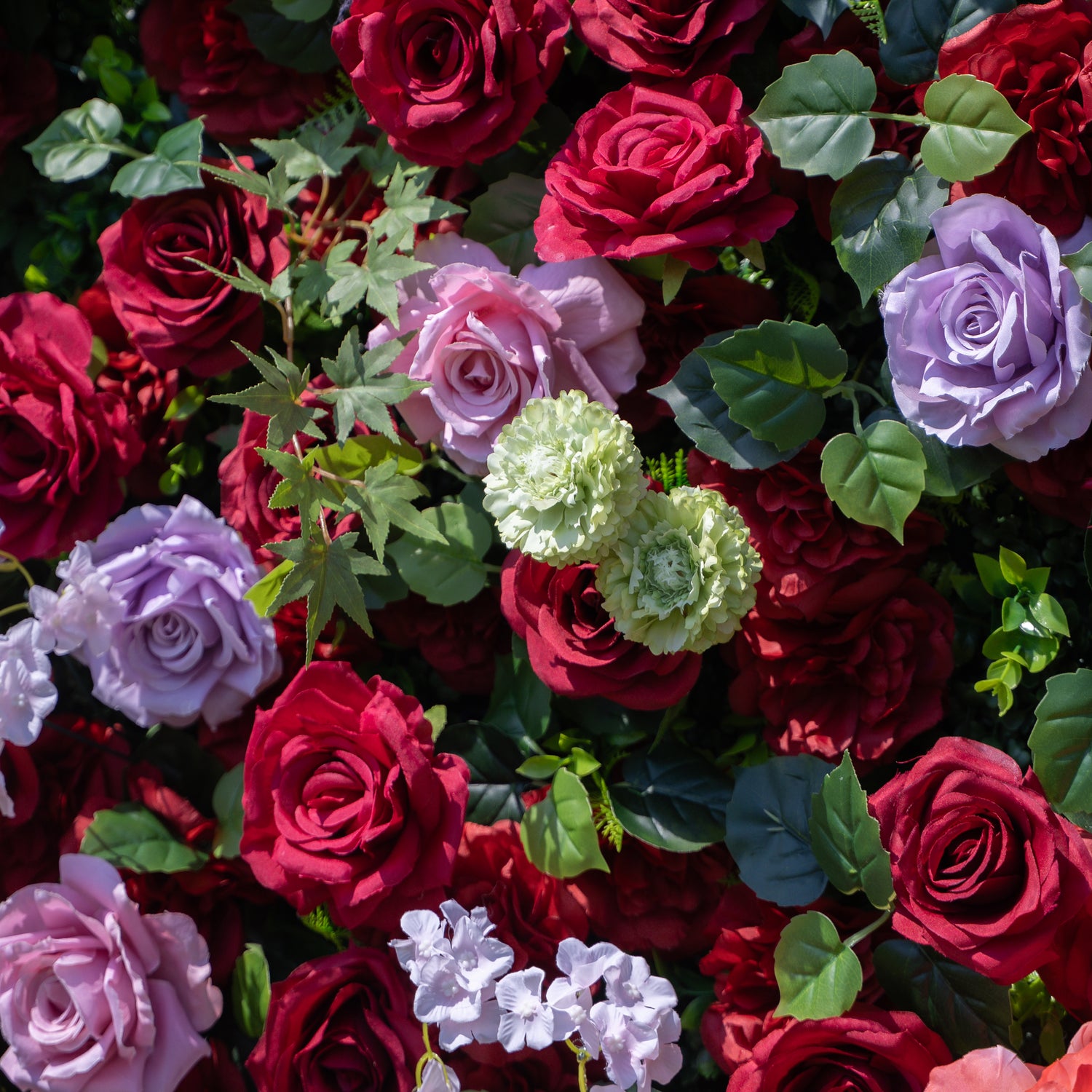 Amara 3D Rose Flower Wall Fabric Artificial Zip Up Curtain Flower Wall For Wedding and Events Decoration