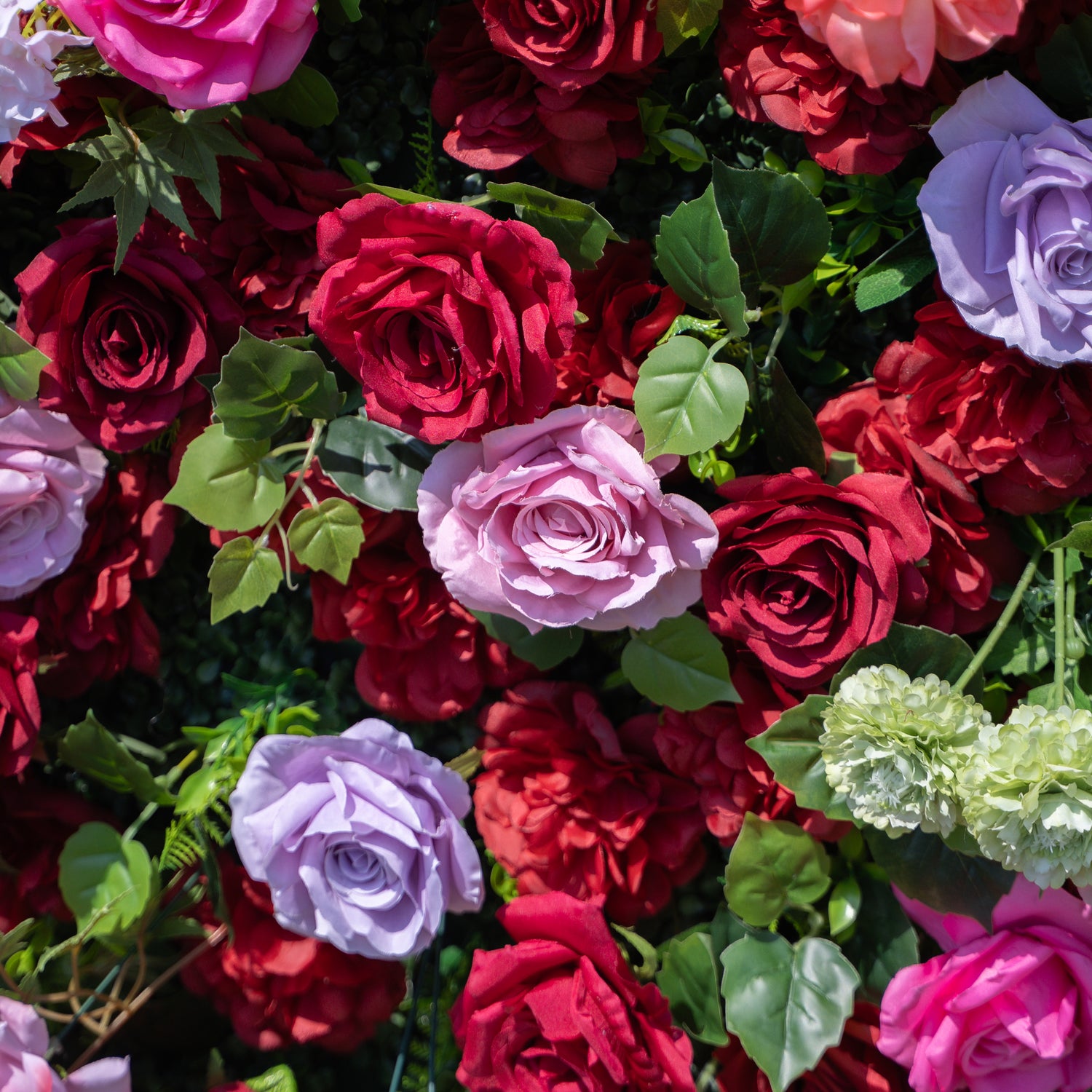Amara 3D Rose Flower Wall Fabric Artificial Zip Up Curtain Flower Wall For Wedding and Events Decoration