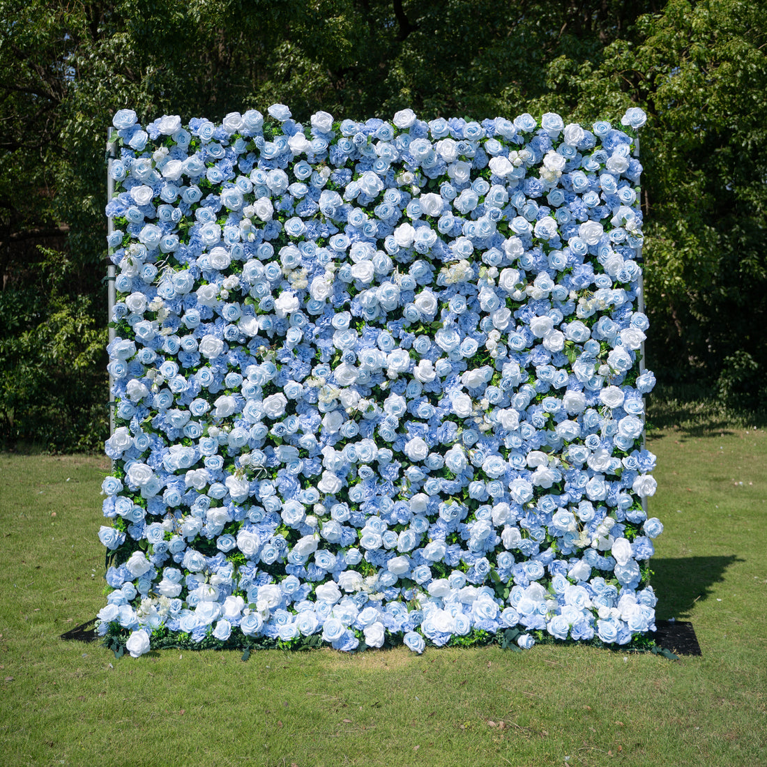 Azurea 3D Rose Flower Wall Fabric Artificial Zip Up Curtain Flower Wall For Wedding and Events Decoration