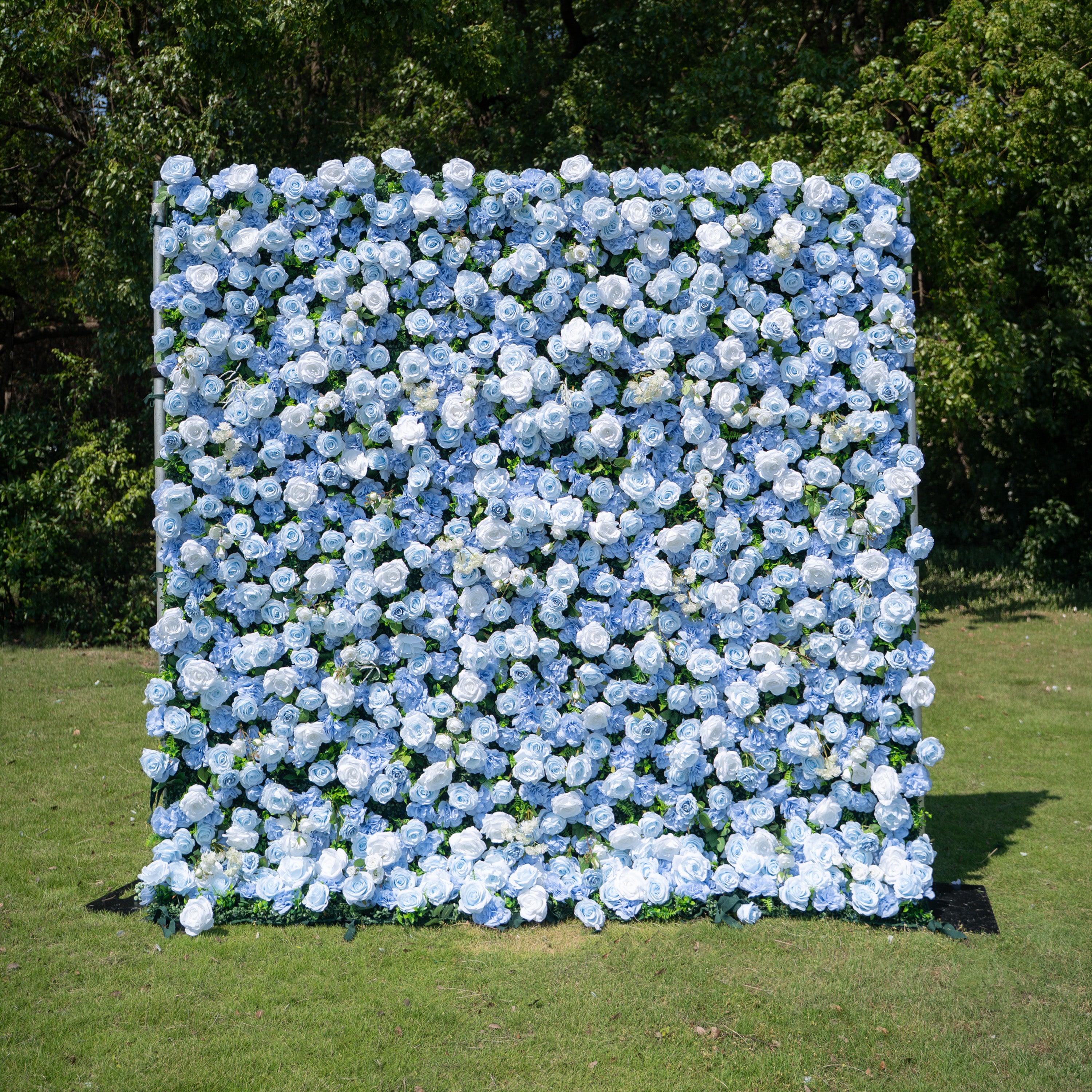Azurea 3D Rose Flower Wall Fabric Artificial Zip Up Curtain Flower Wall For Wedding and Events Decoration