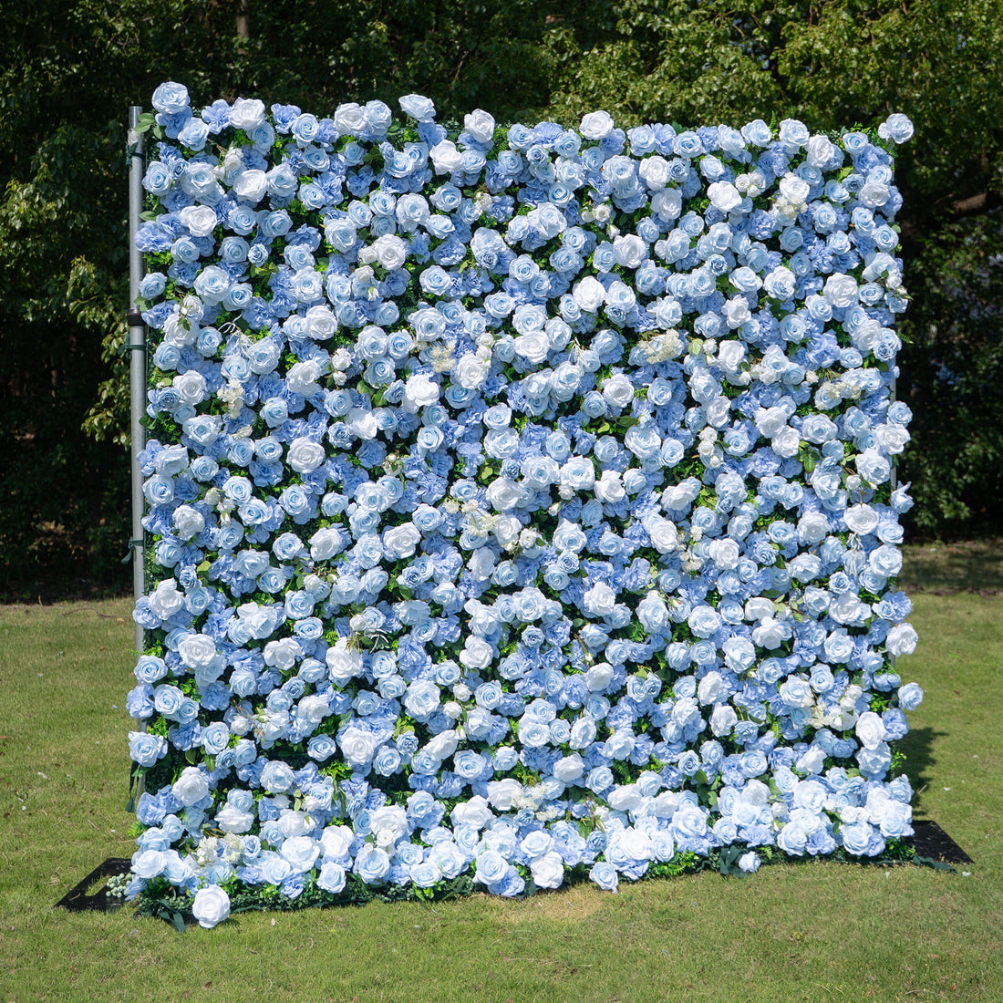 Azurea 3D Rose Flower Wall Fabric Artificial Zip Up Curtain Flower Wall For Wedding and Events Decoration