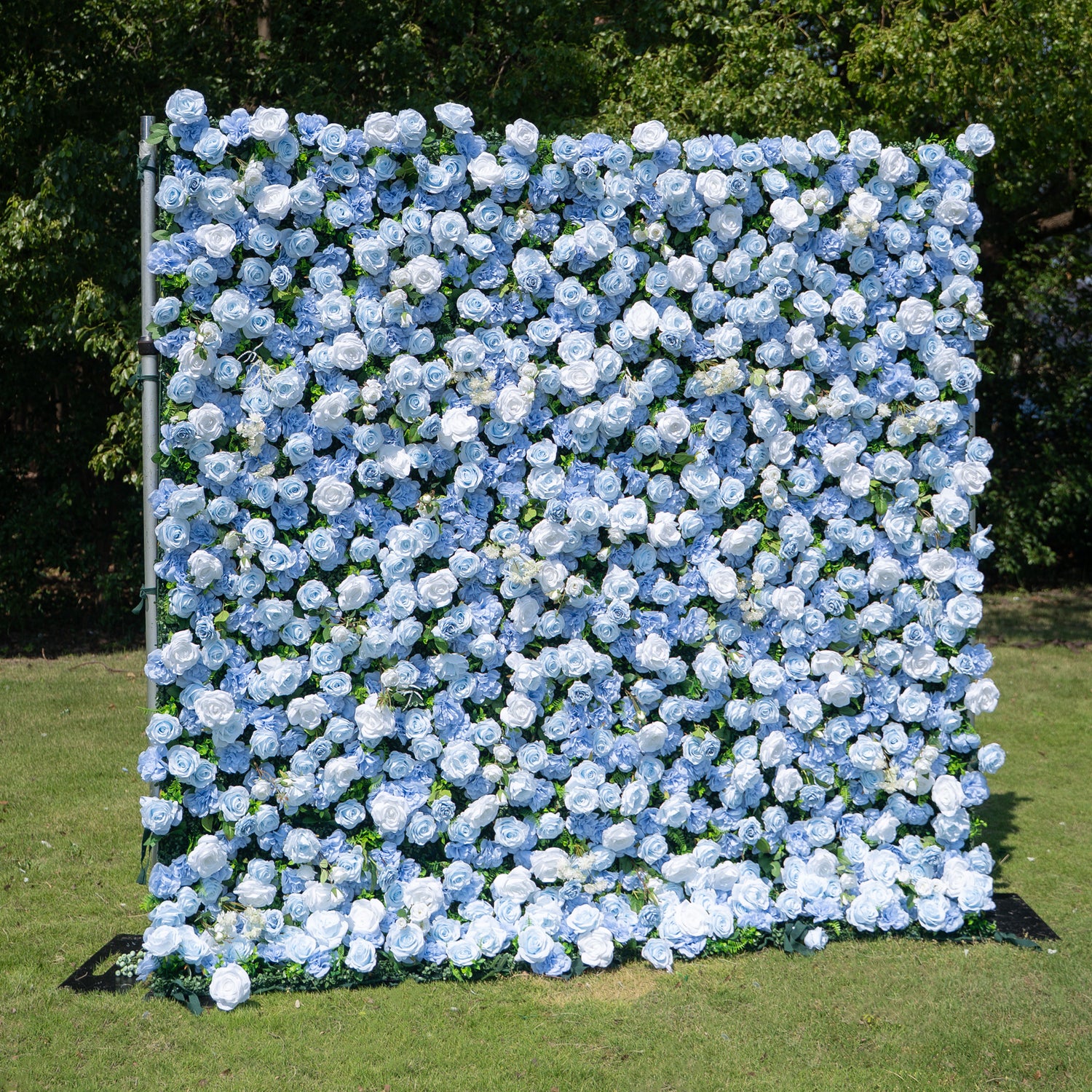Azurea 3D Rose Flower Wall Fabric Artificial Zip Up Curtain Flower Wall For Wedding and Events Decoration