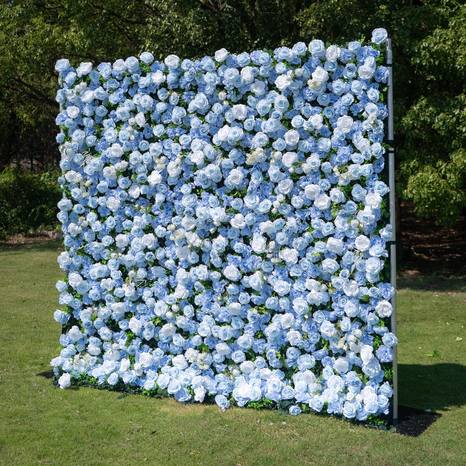 Azurea 3D Rose Flower Wall Fabric Artificial Zip Up Curtain Flower Wall For Wedding and Events Decoration