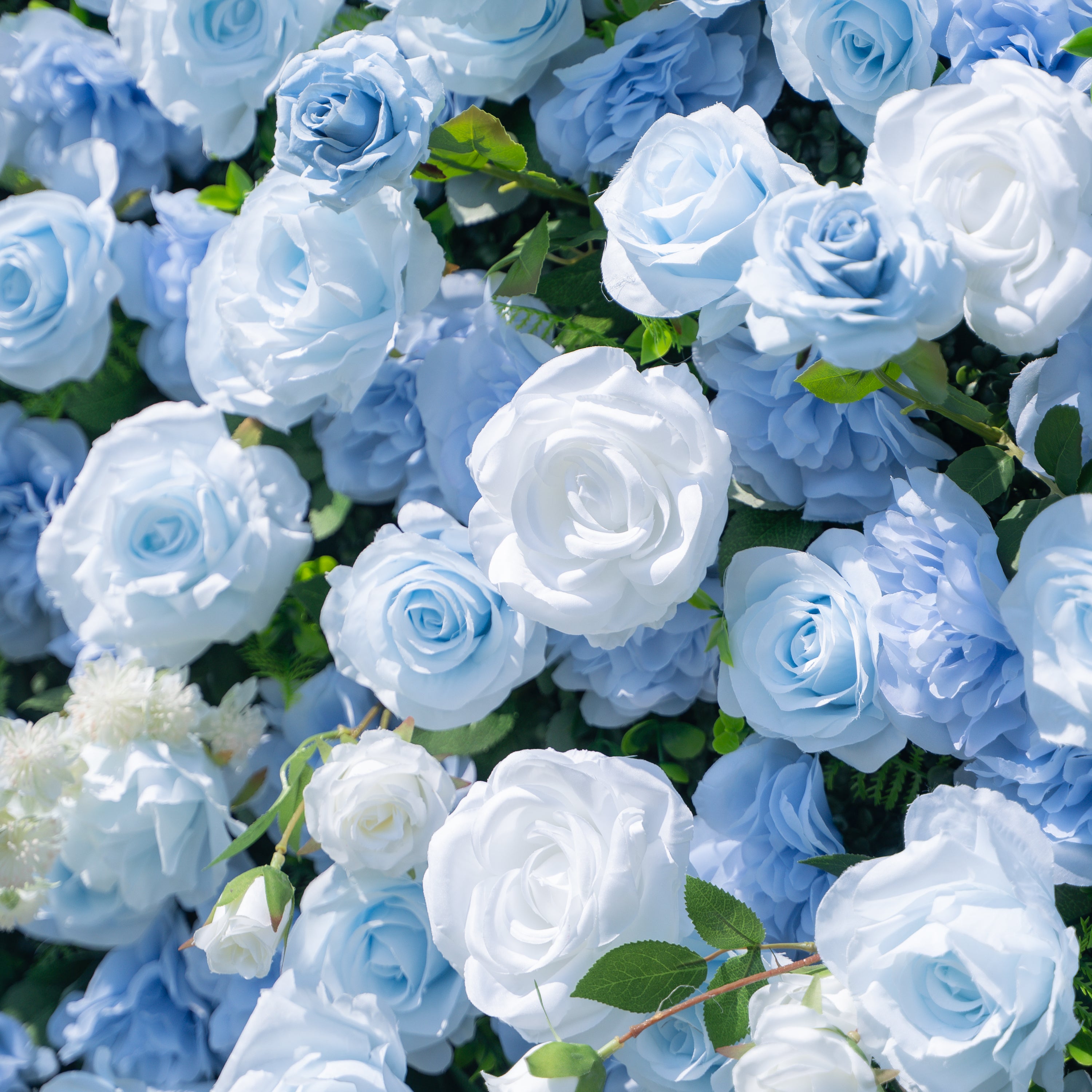 Azurea 3D Rose Flower Wall Fabric Artificial Zip Up Curtain Flower Wall For Wedding and Events Decoration