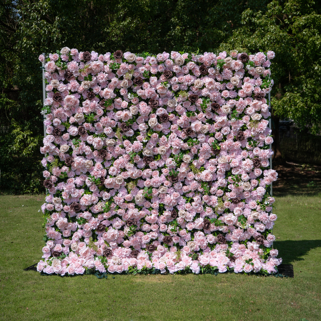 Primrose 3D Rose Flower Wall Fabric Artificial Zip Up Curtain Flower Wall For Wedding and Events Decoration