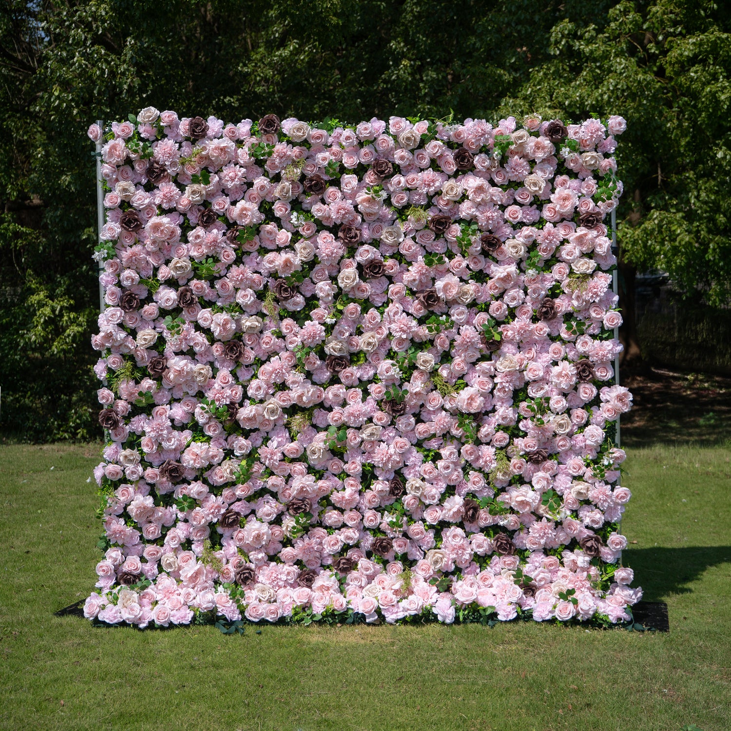 Primrose 3D Rose Flower Wall Fabric Artificial Zip Up Curtain Flower Wall For Wedding and Events Decoration