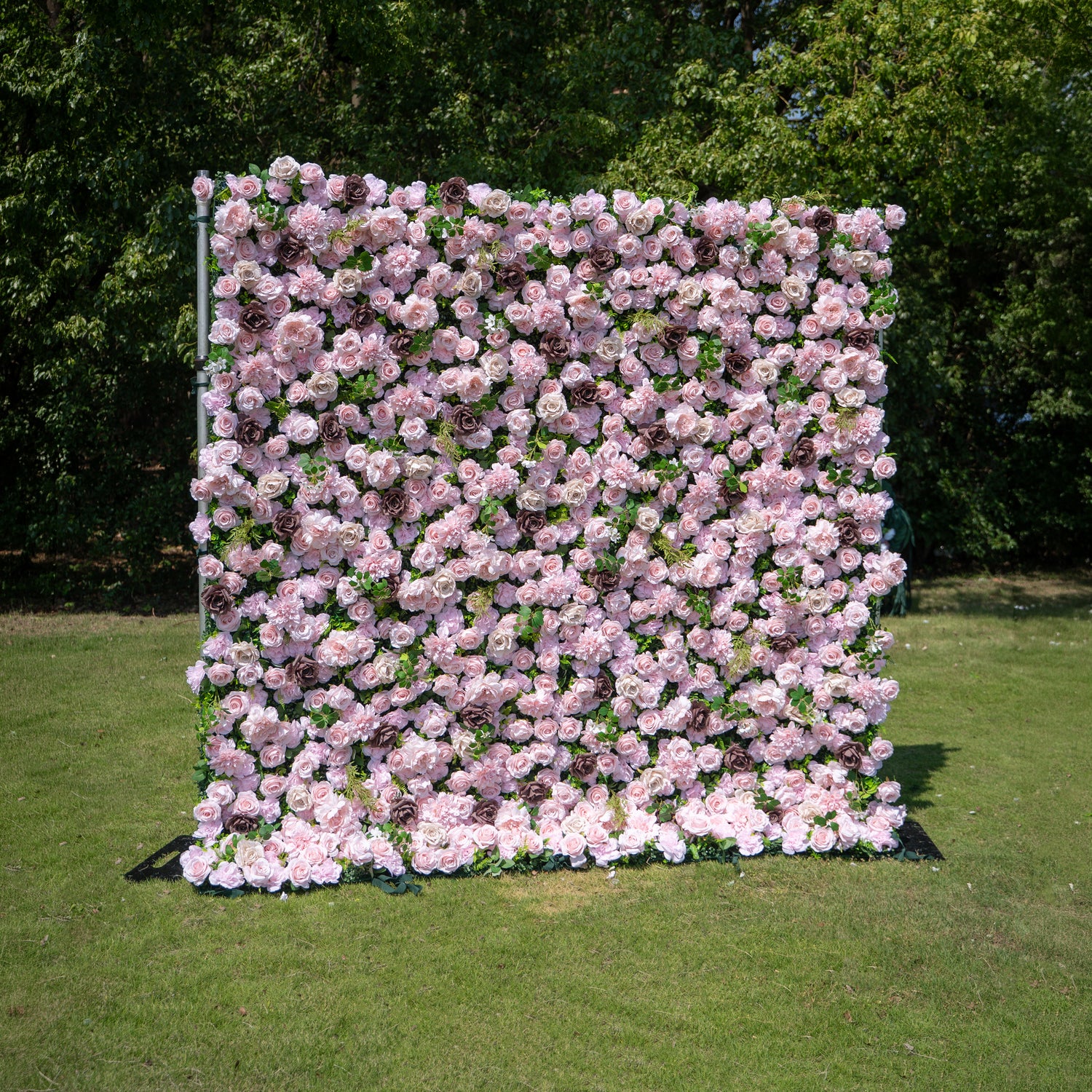 Primrose 3D Rose Flower Wall Fabric Artificial Zip Up Curtain Flower Wall For Wedding and Events Decoration