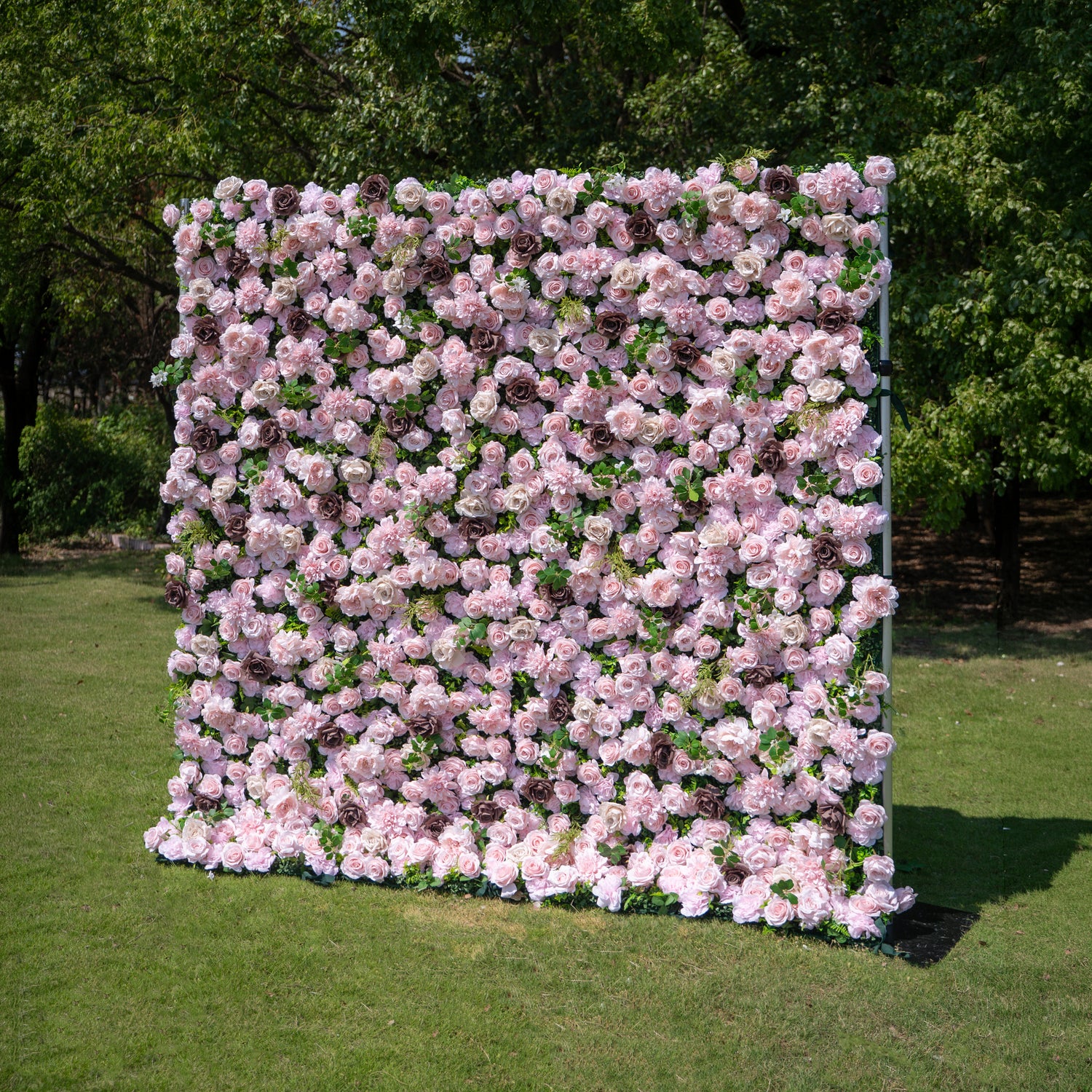 Primrose 3D Rose Flower Wall Fabric Artificial Zip Up Curtain Flower Wall For Wedding and Events Decoration
