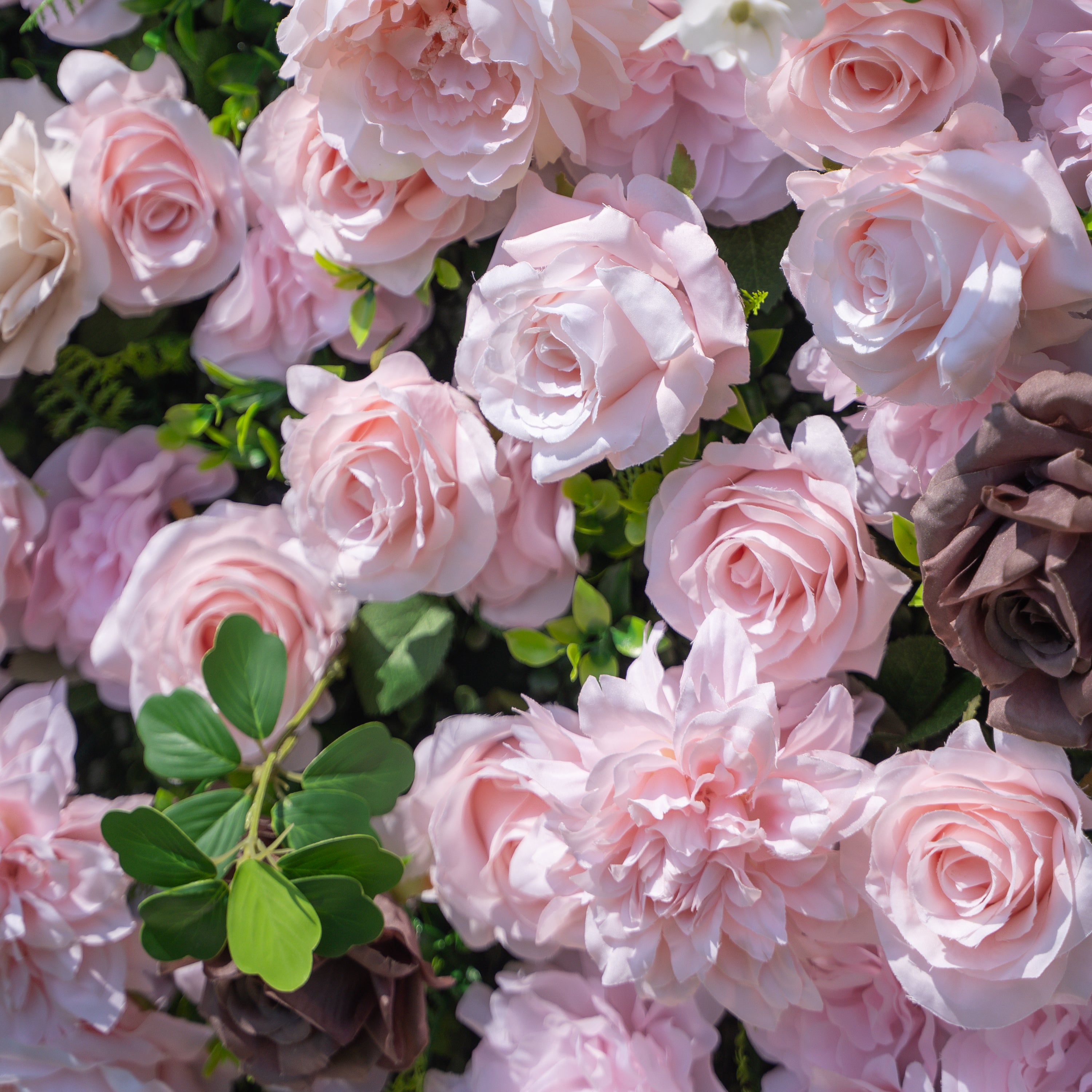 Primrose 3D Rose Flower Wall Fabric Artificial Zip Up Curtain Flower Wall For Wedding and Events Decoration