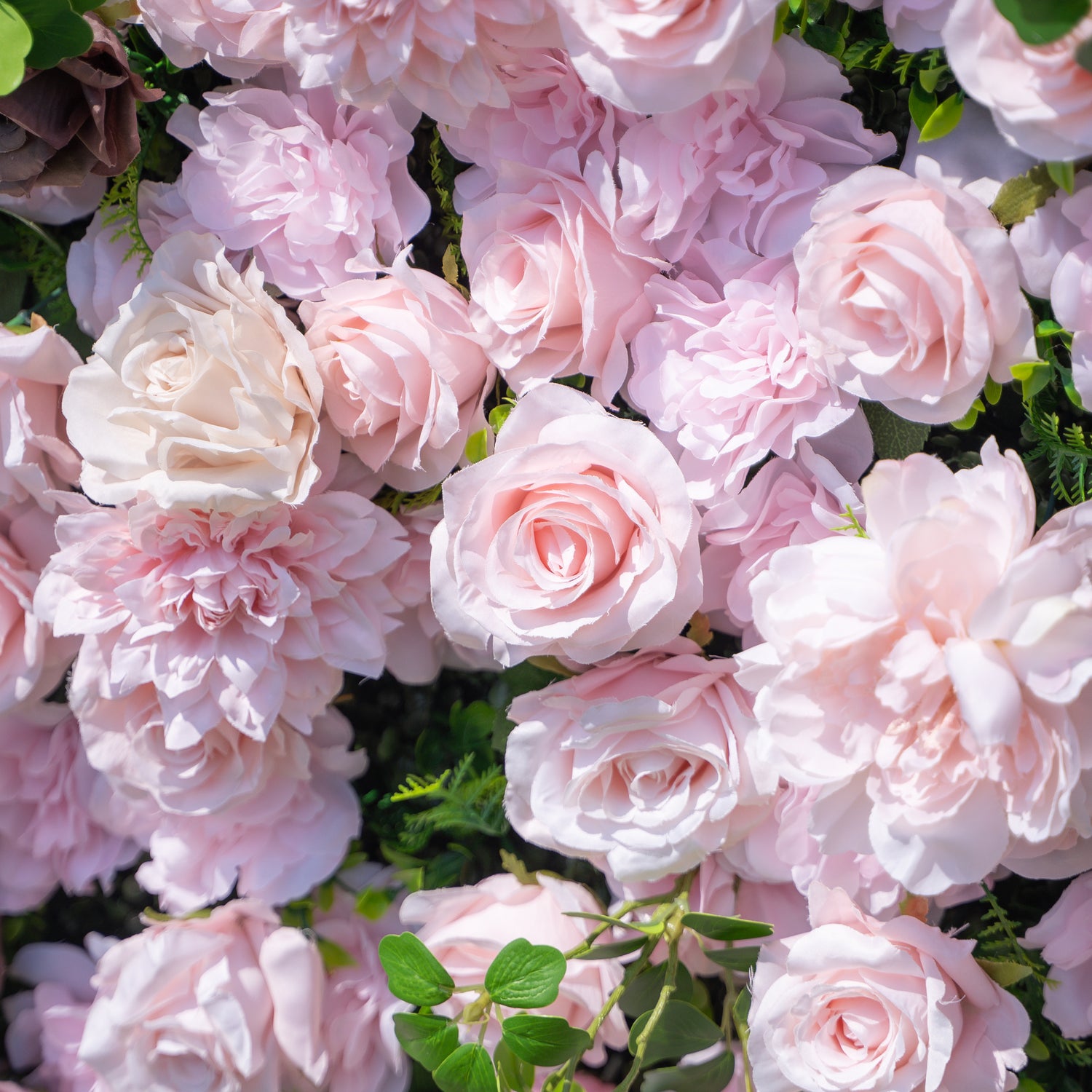 Primrose 3D Rose Flower Wall Fabric Artificial Zip Up Curtain Flower Wall For Wedding and Events Decoration