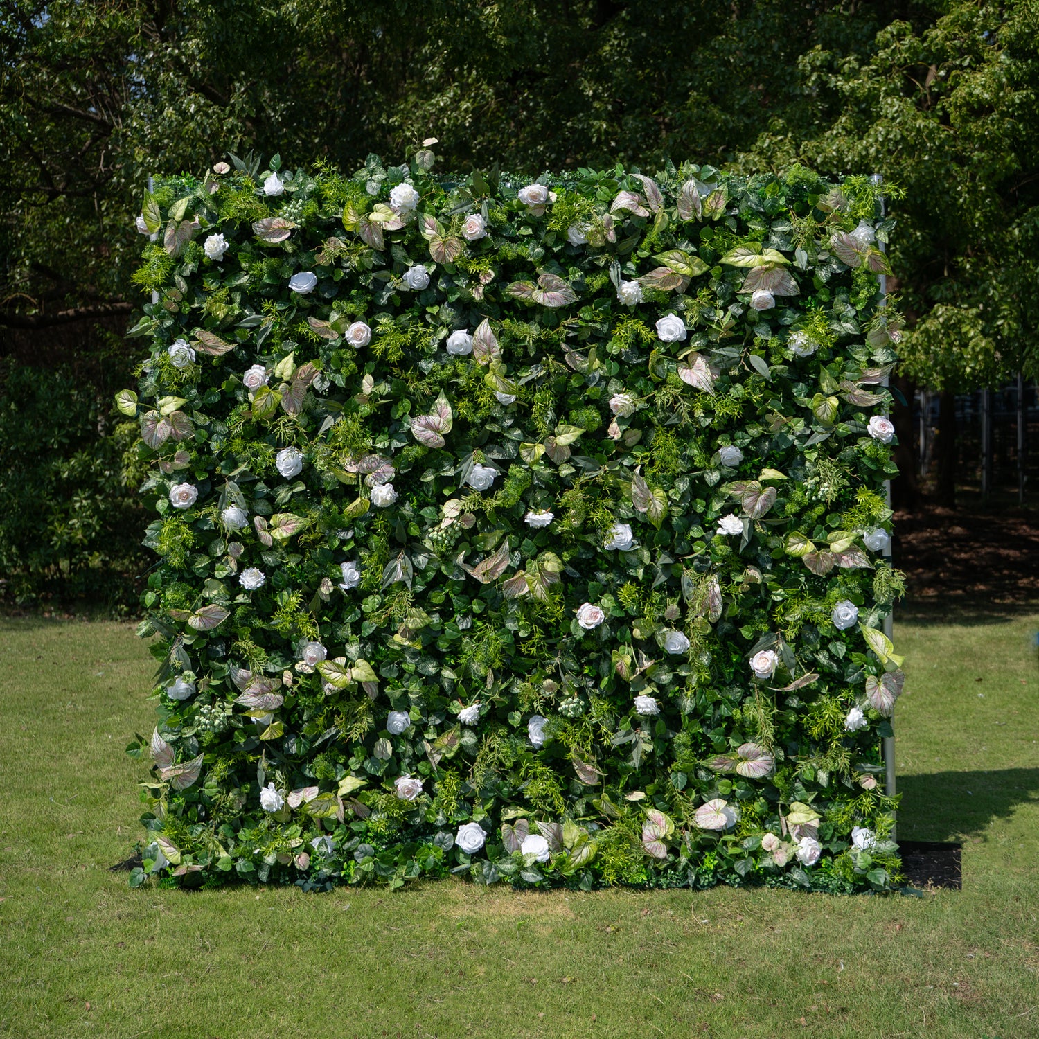Mossia 3D Rose Flower Wall Fabric Artificial Zip Up Curtain Flower Wall For Wedding and Events Decoration