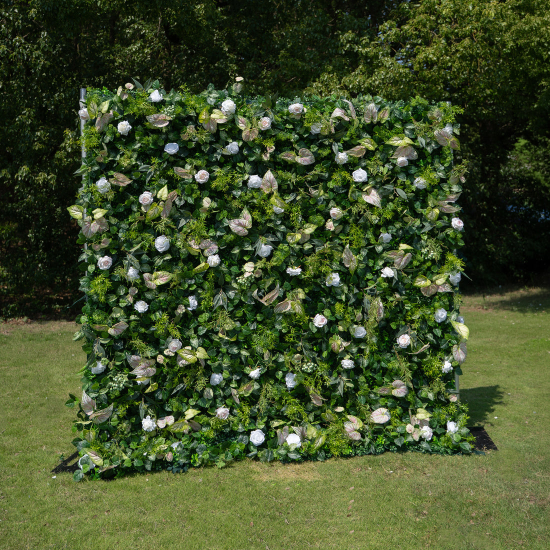 Mossia 3D Rose Flower Wall Fabric Artificial Zip Up Curtain Flower Wall For Wedding and Events Decoration