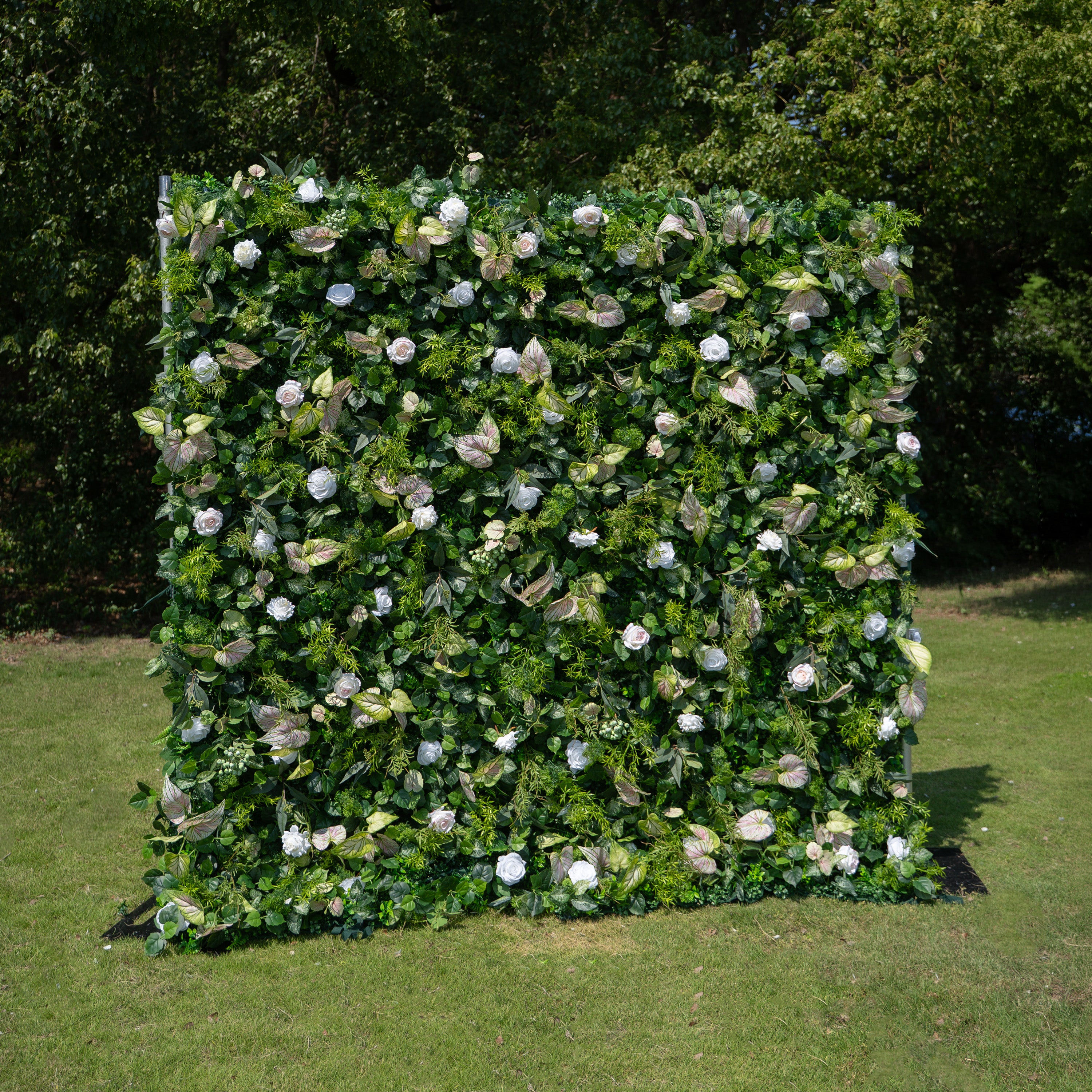 Mossia 3D Rose Flower Wall Fabric Artificial Zip Up Curtain Flower Wall For Wedding and Events Decoration