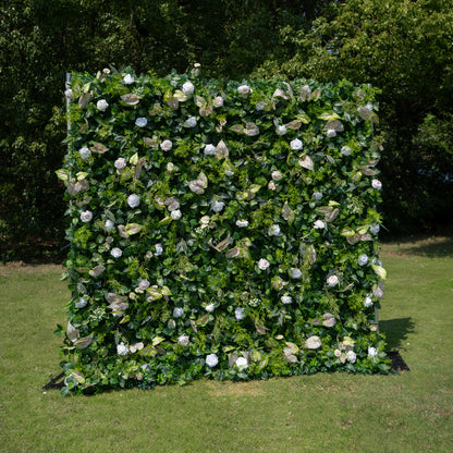 Mossia 3D Rose Flower Wall Fabric Artificial Zip Up Curtain Flower Wall For Wedding and Events Decoration