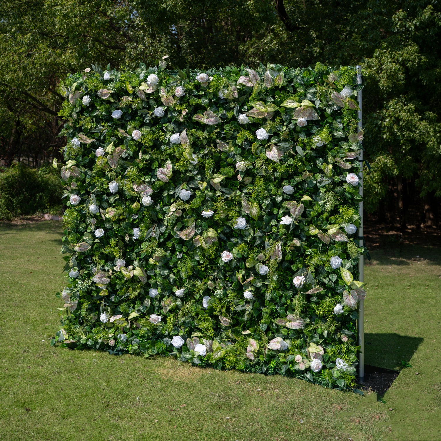 Mossia 3D Rose Flower Wall Fabric Artificial Zip Up Curtain Flower Wall For Wedding and Events Decoration