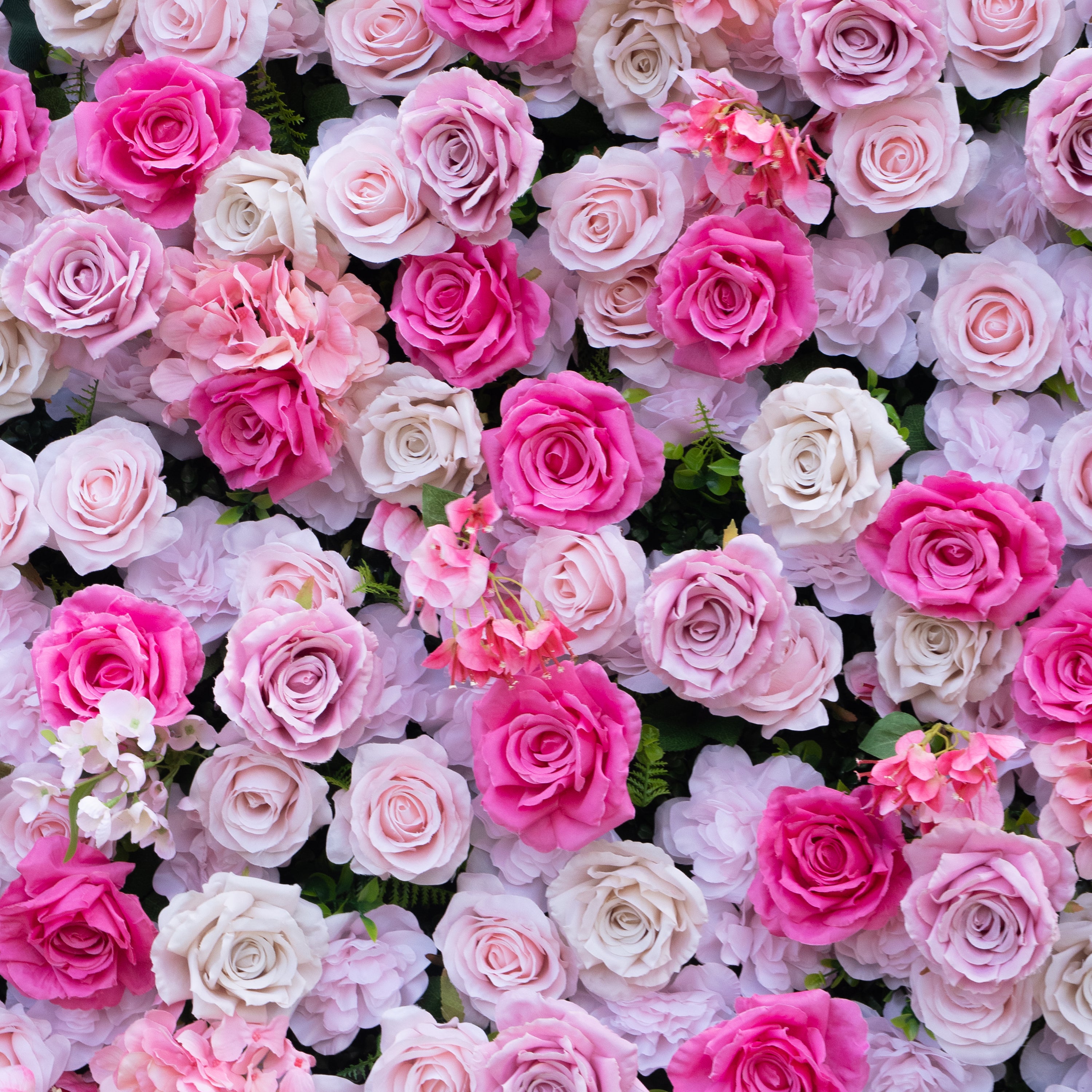 Azalea 3D Rose Flower Wall Fabric Artificial Zip Up Curtain Flower Wall For Wedding and Events Decoration