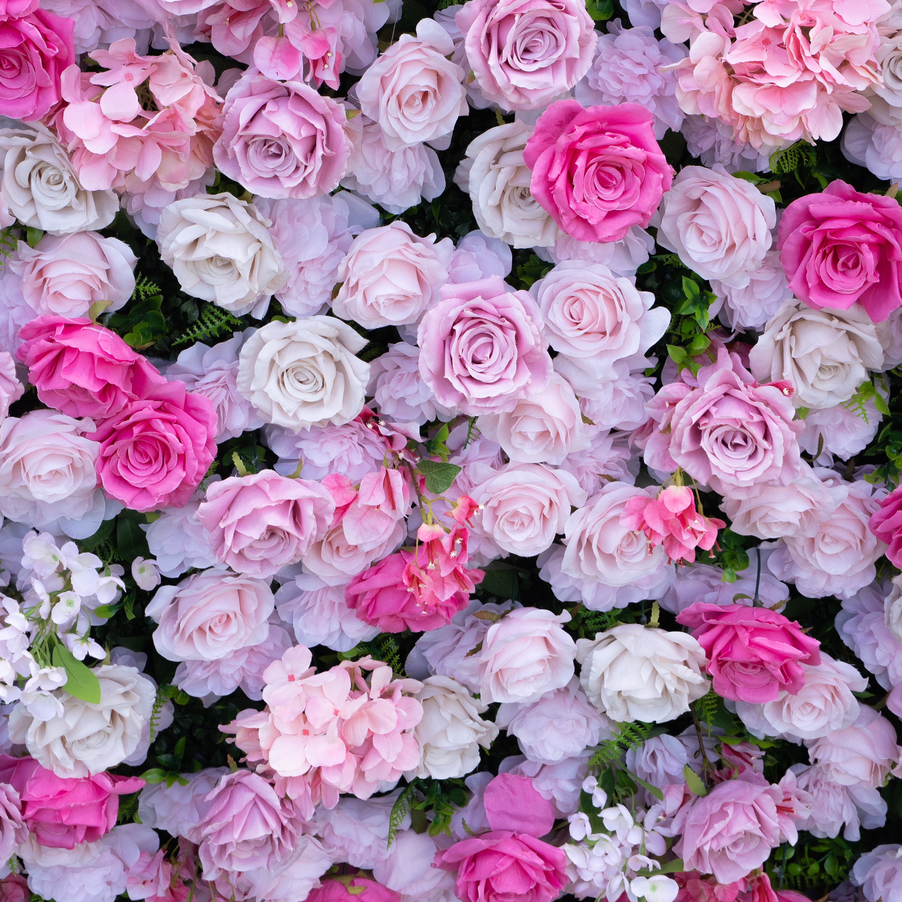 Azalea 3D Rose Flower Wall Fabric Artificial Zip Up Curtain Flower Wall For Wedding and Events Decoration