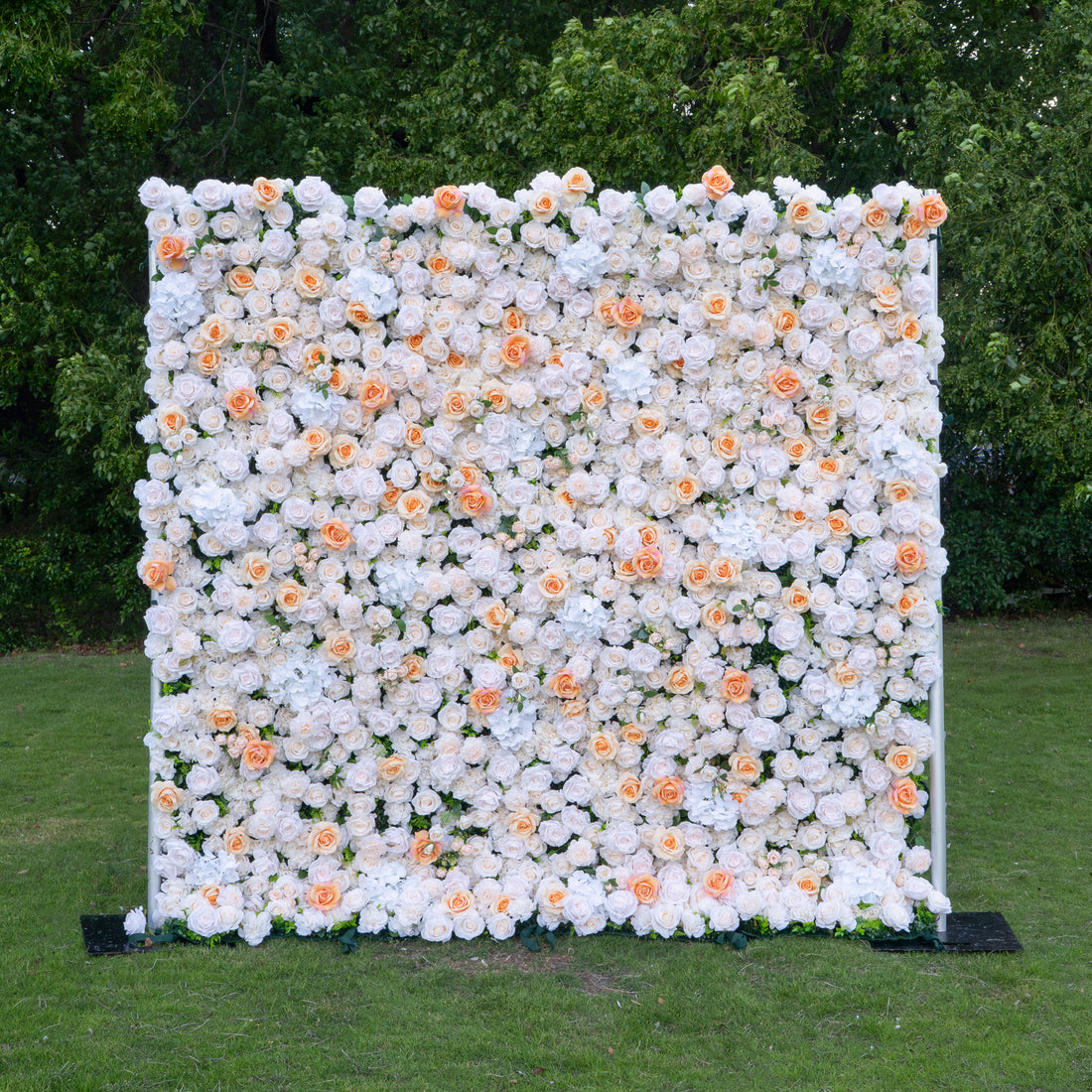 Opaline 3D Rose Flower Wall Fabric Artificial Zip Up Curtain Flower Wall For Wedding and Events Decoration