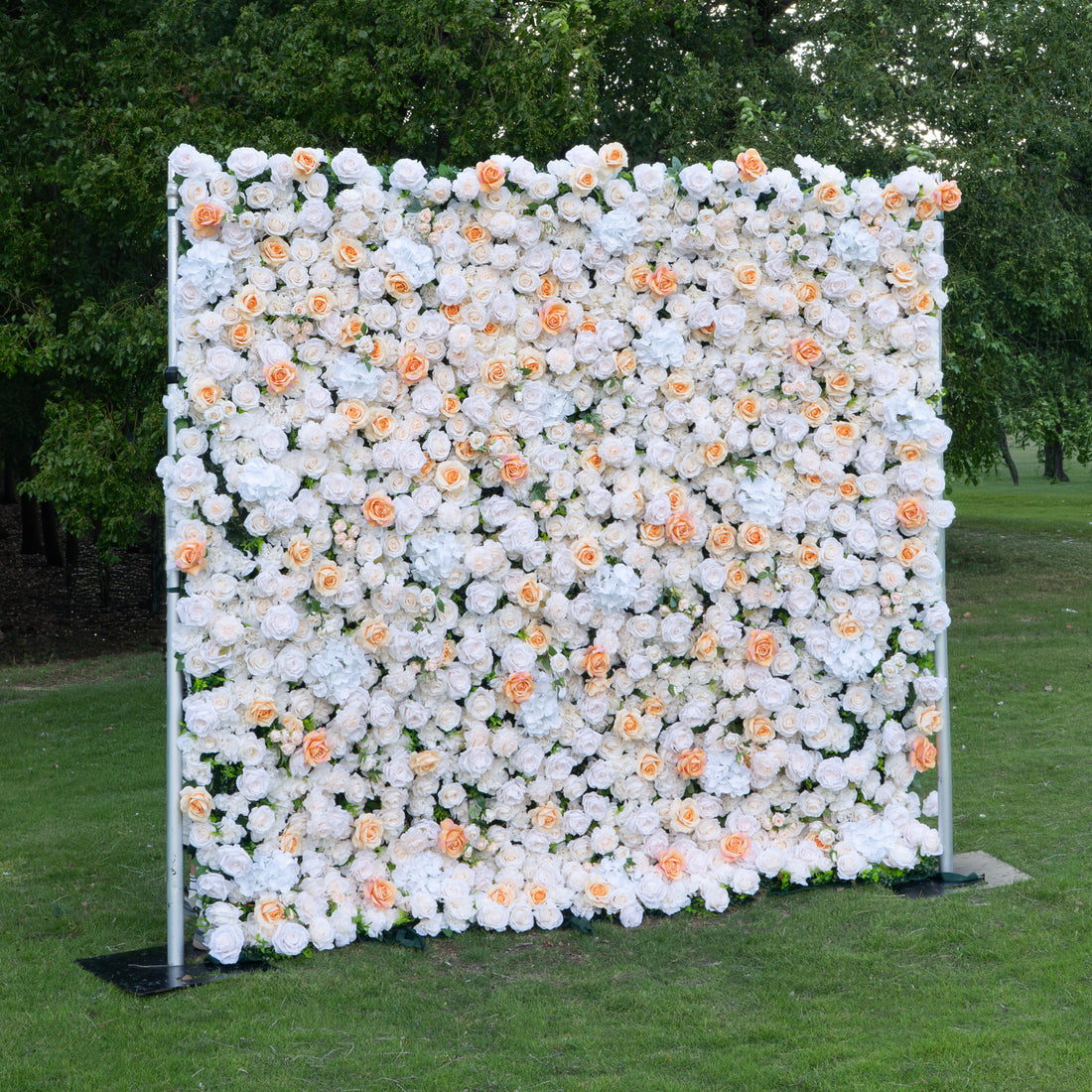 Opaline 3D Rose Flower Wall Fabric Artificial Zip Up Curtain Flower Wall For Wedding and Events Decoration
