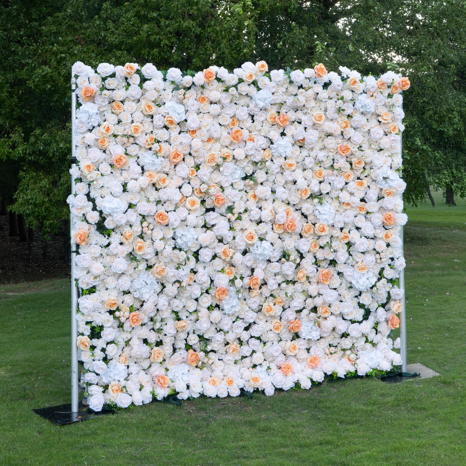 Opaline 3D Rose Flower Wall Fabric Artificial Zip Up Curtain Flower Wall For Wedding and Events Decoration