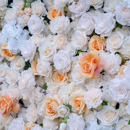 Opaline 3D Rose Flower Wall Fabric Artificial Zip Up Curtain Flower Wall For Wedding and Events Decoration