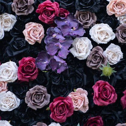 Reverie 3D Rose Flower Wall Fabric Artificial Zip Up Curtain Flower Wall For Wedding and Events Decoration
