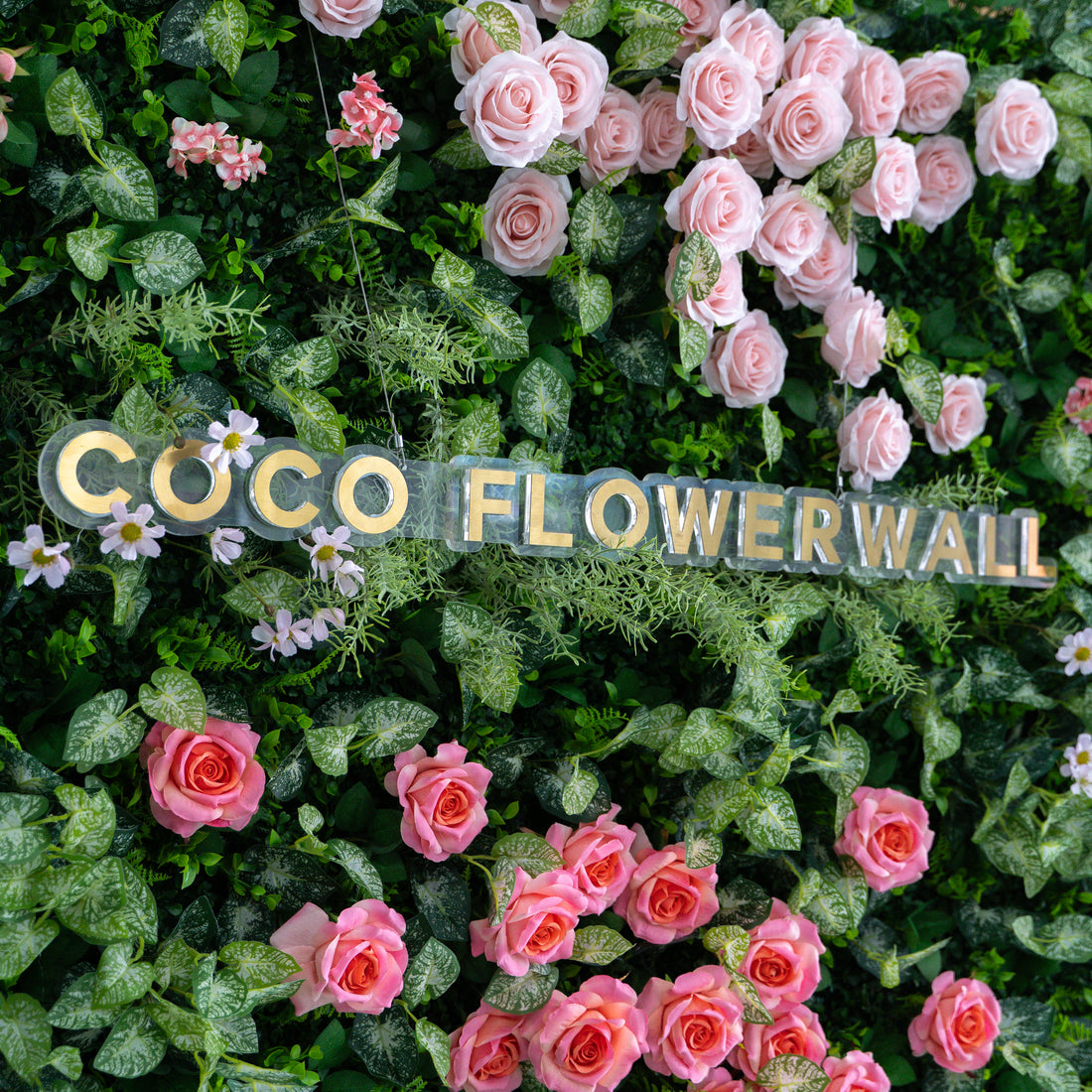 Houma 3D Fabric Backdrop Artificial Flower Wall with Zip-Up Design for Events and Home Decoration
