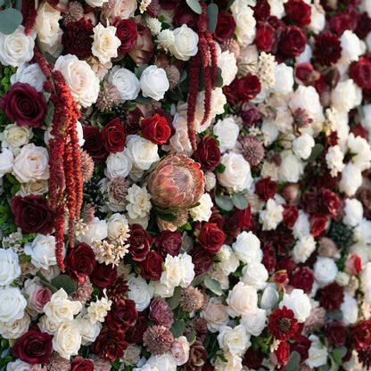 Darina 4D Fabric Artificial Zip Up Curtain Flower Wall For Wedding and Events Decoration