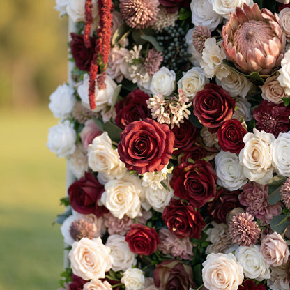 Darina 4D Fabric Artificial Zip Up Curtain Flower Wall For Wedding and Events Decoration