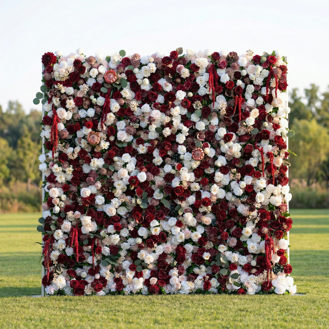 Darina 4D Fabric Artificial Zip Up Curtain Flower Wall For Wedding and Events Decoration