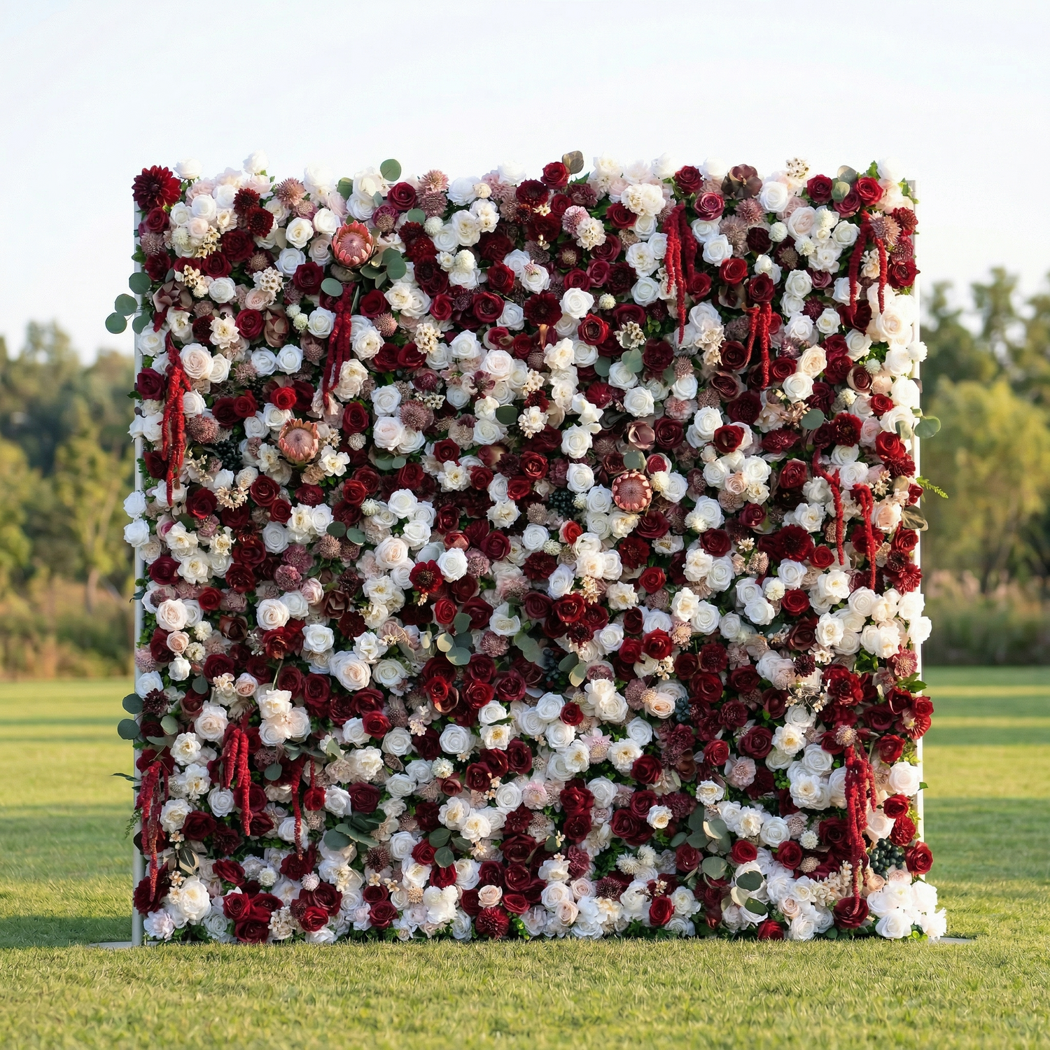 Darina 4D Fabric Artificial Zip Up Curtain Flower Wall For Wedding and Events Decoration