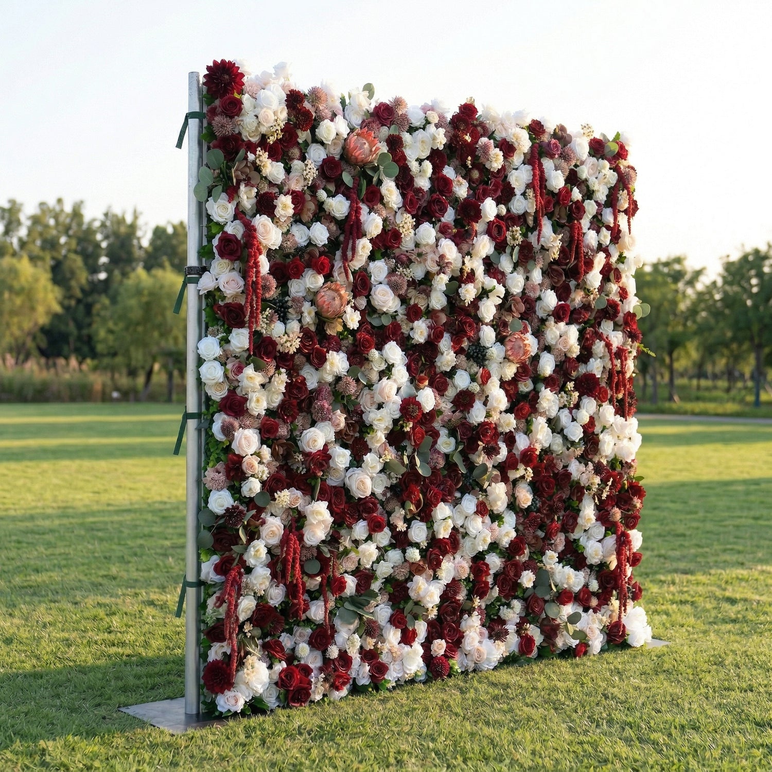 Darina 4D Fabric Artificial Zip Up Curtain Flower Wall For Wedding and Events Decoration