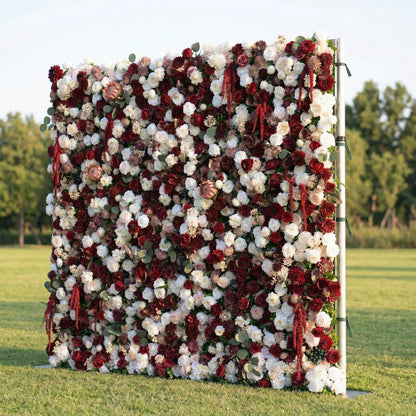 Darina 4D Fabric Artificial Zip Up Curtain Flower Wall For Wedding and Events Decoration