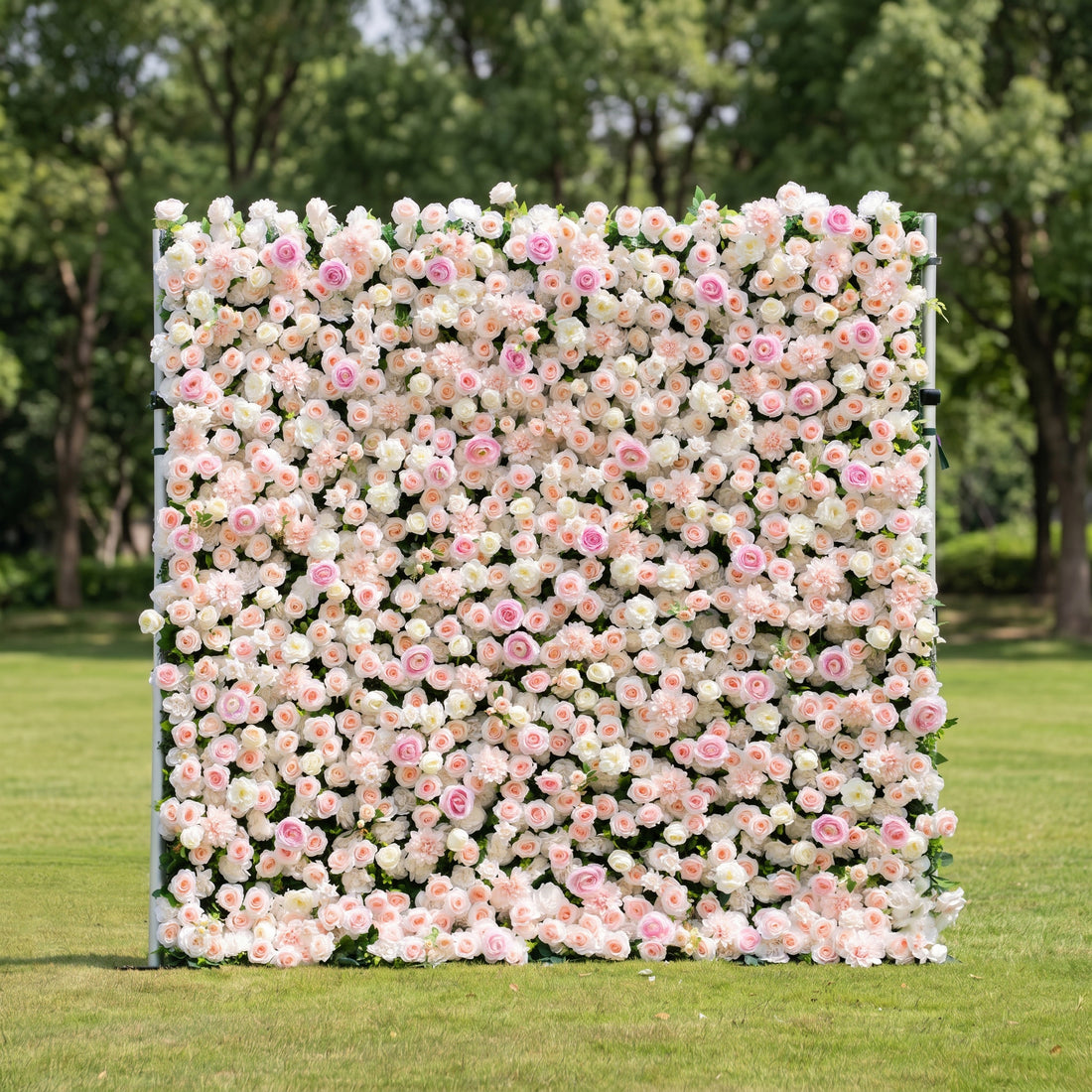 Dawn 3D Pink Flower Wall Fabric Artificial Zip Up Curtain Flower Wall For Wedding and Events Decoration