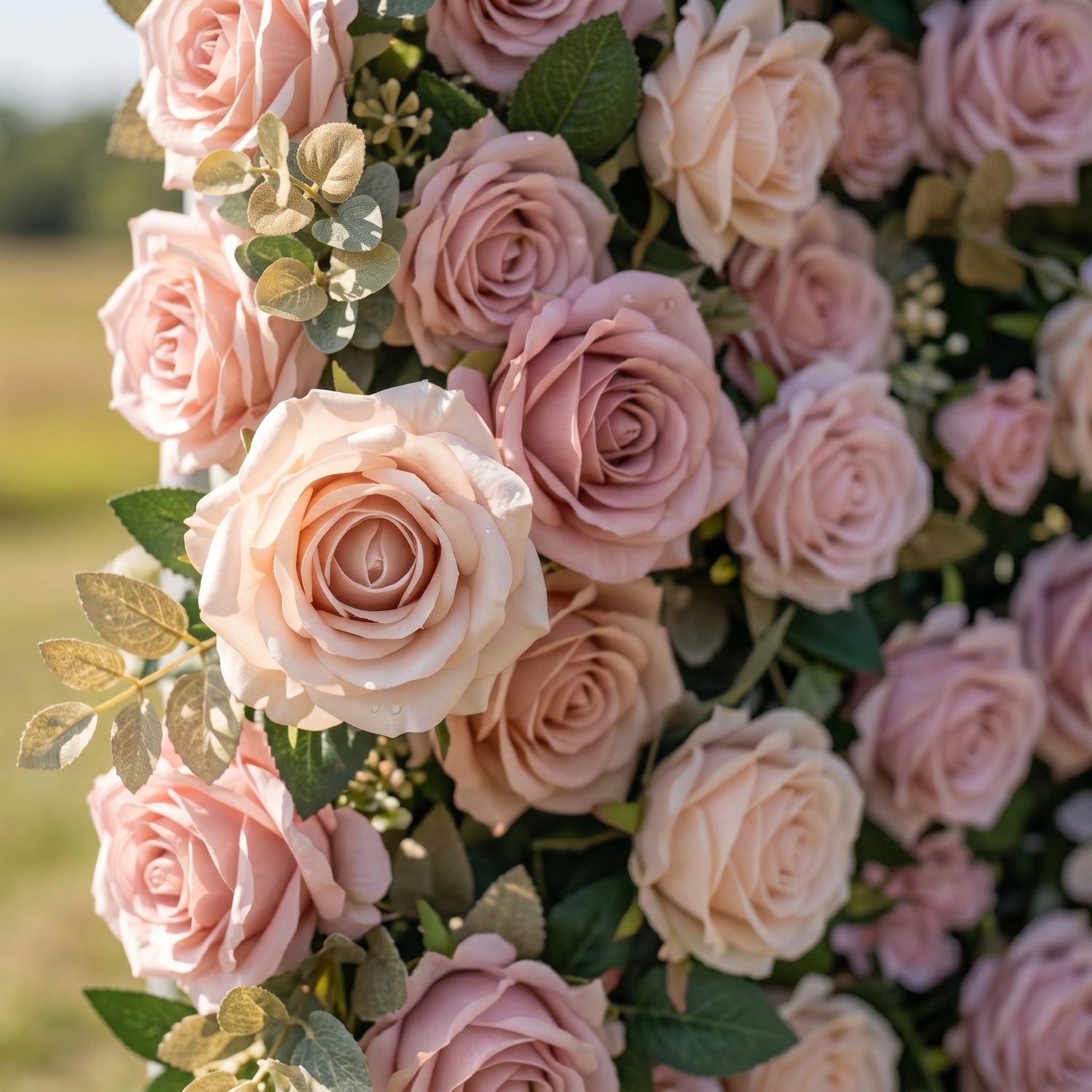 Dewy 3D Pink Flower Wall Fabric Artificial Zip Up Curtain Flower Wall For Wedding and Events Decoration