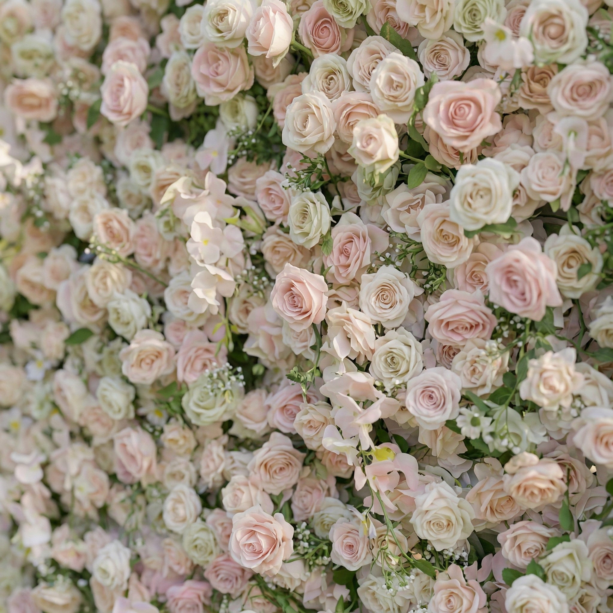 Elorelle 4D Light Pink Rose Flower Wall Panel – Easy Install Faux Floral Backdrop for Birthday, Graduation &amp; Event Decor