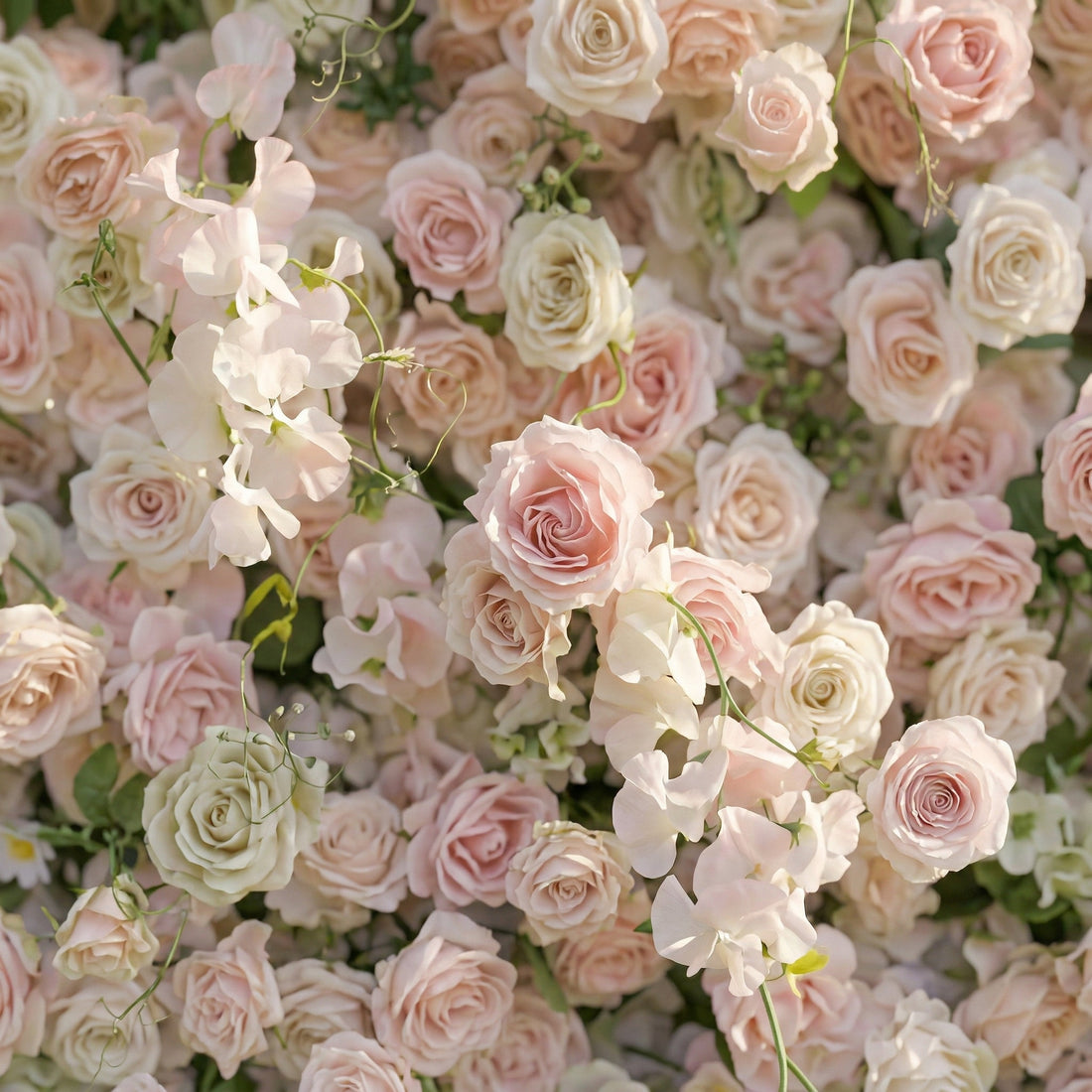 Elorelle 4D Light Pink Rose Flower Wall Panel – Easy Install Faux Floral Backdrop for Birthday, Graduation &amp; Event Decor