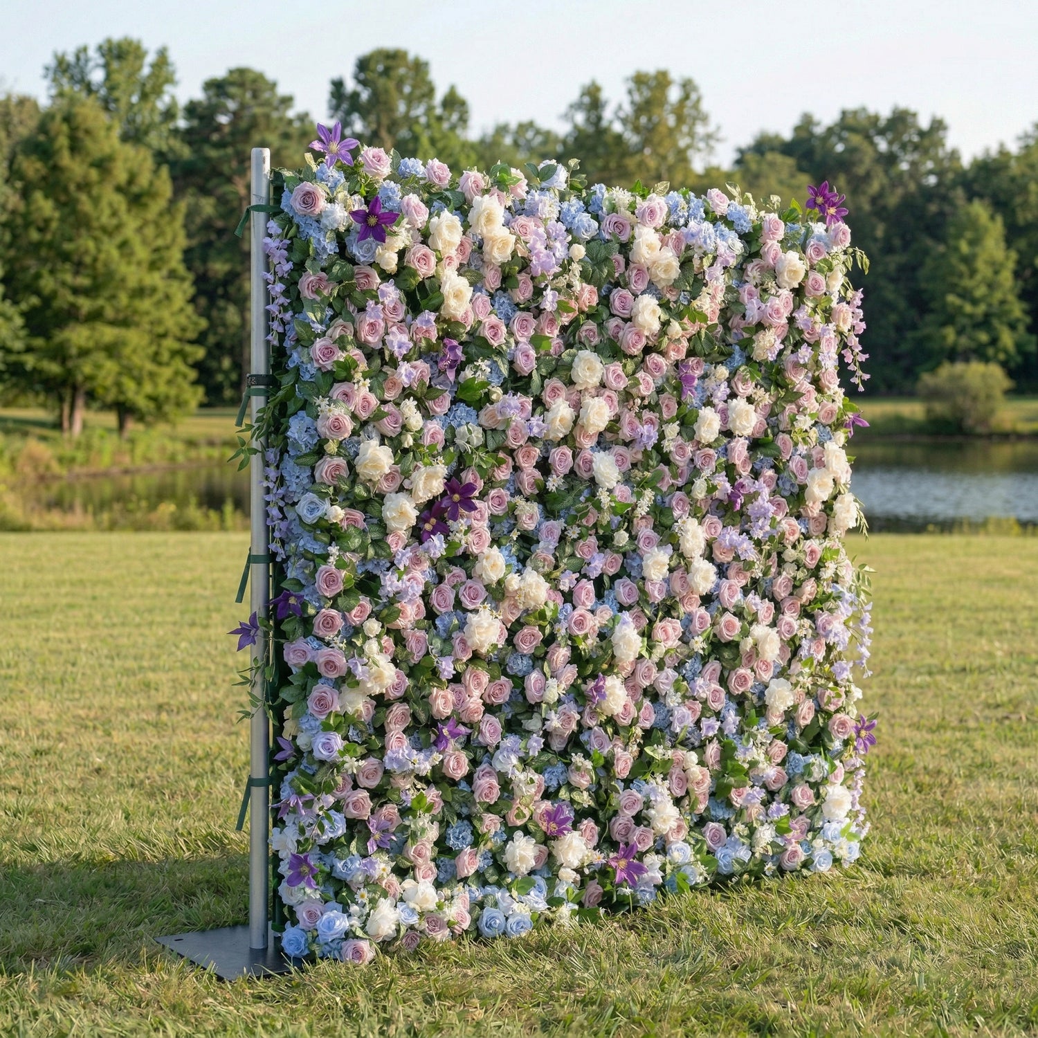 Estelora 5D Blue and Purple Rose Artistic Flower Wall For Wedding and Events